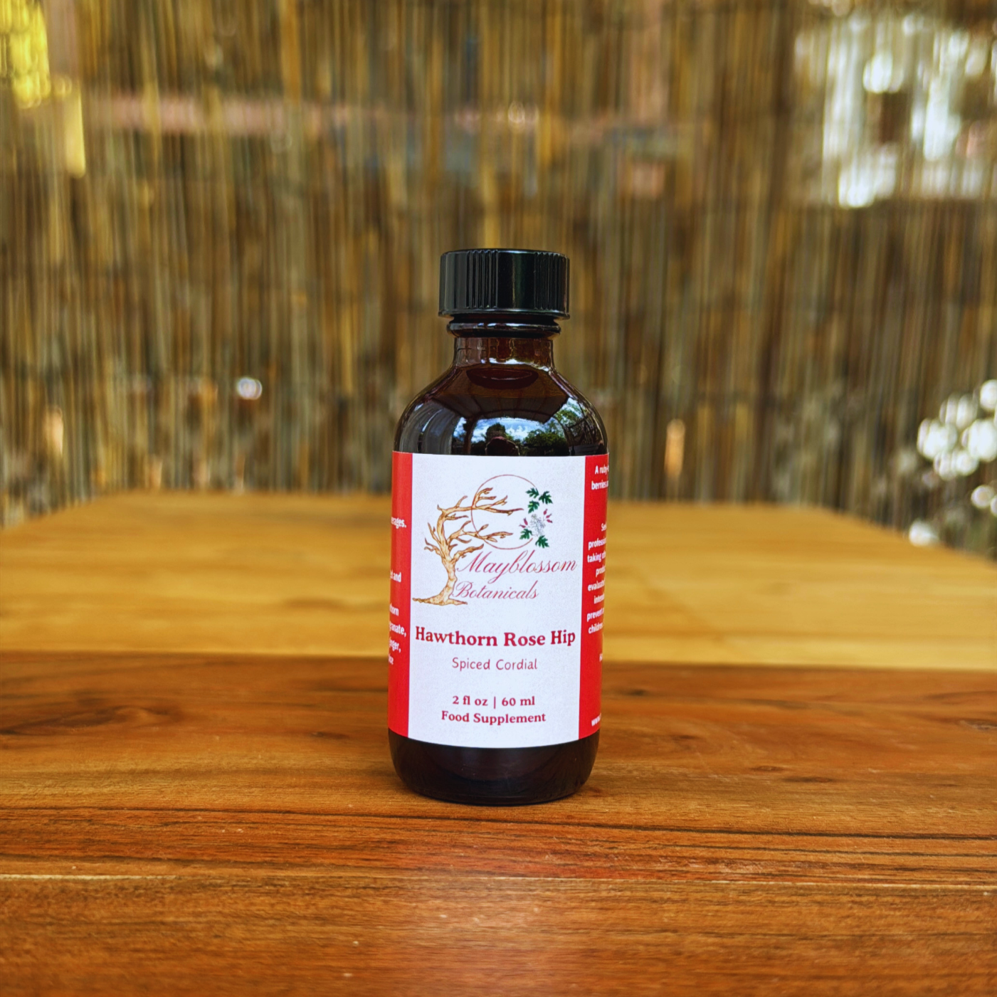 Hawthorn Rose Hip Spiced Cordial