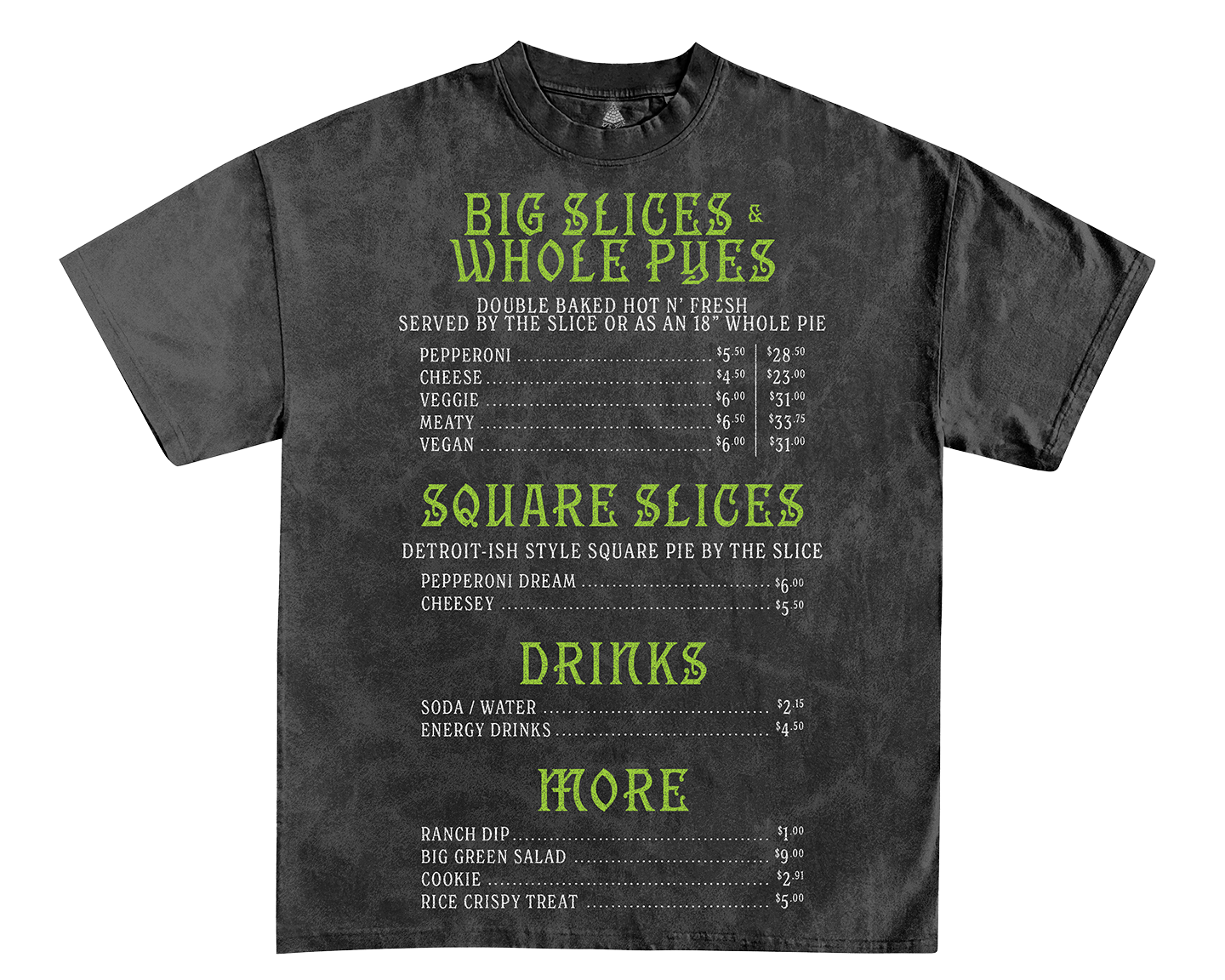 Pye Hole Menu
