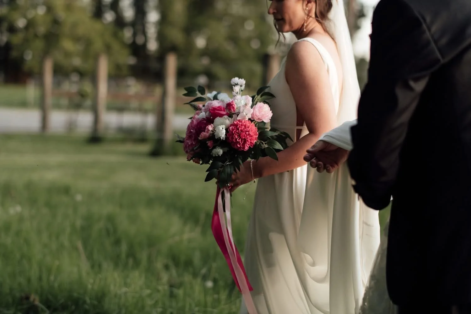 bright pinks for artificial flower bouquet 