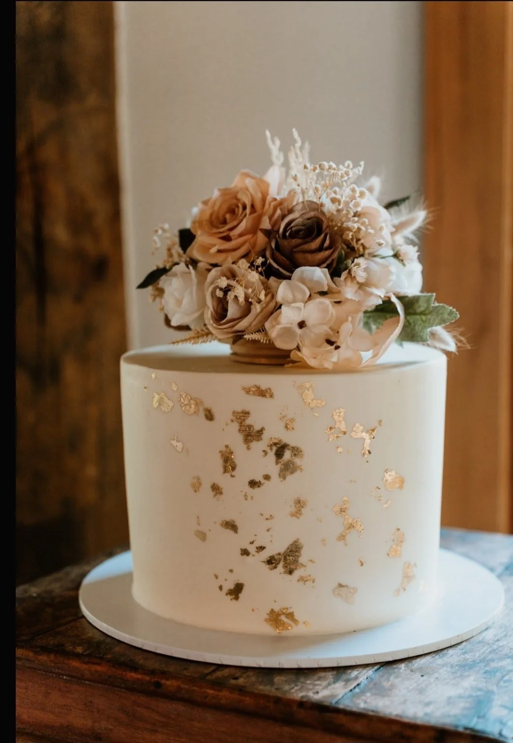 artificial flowers for wedding cake topper
