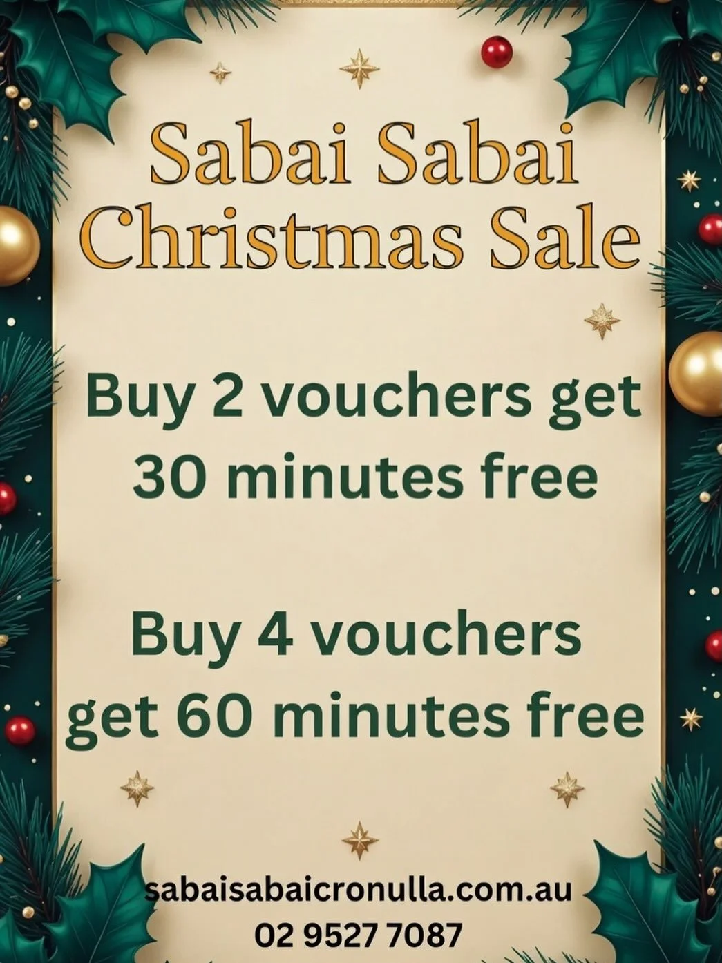 🎄 Merry Christmas! Gift Voucher Bonus Time is Here 🎁

Treat them (and yourself!) to a voucher bundle. The more you buy, the more FREE time you get