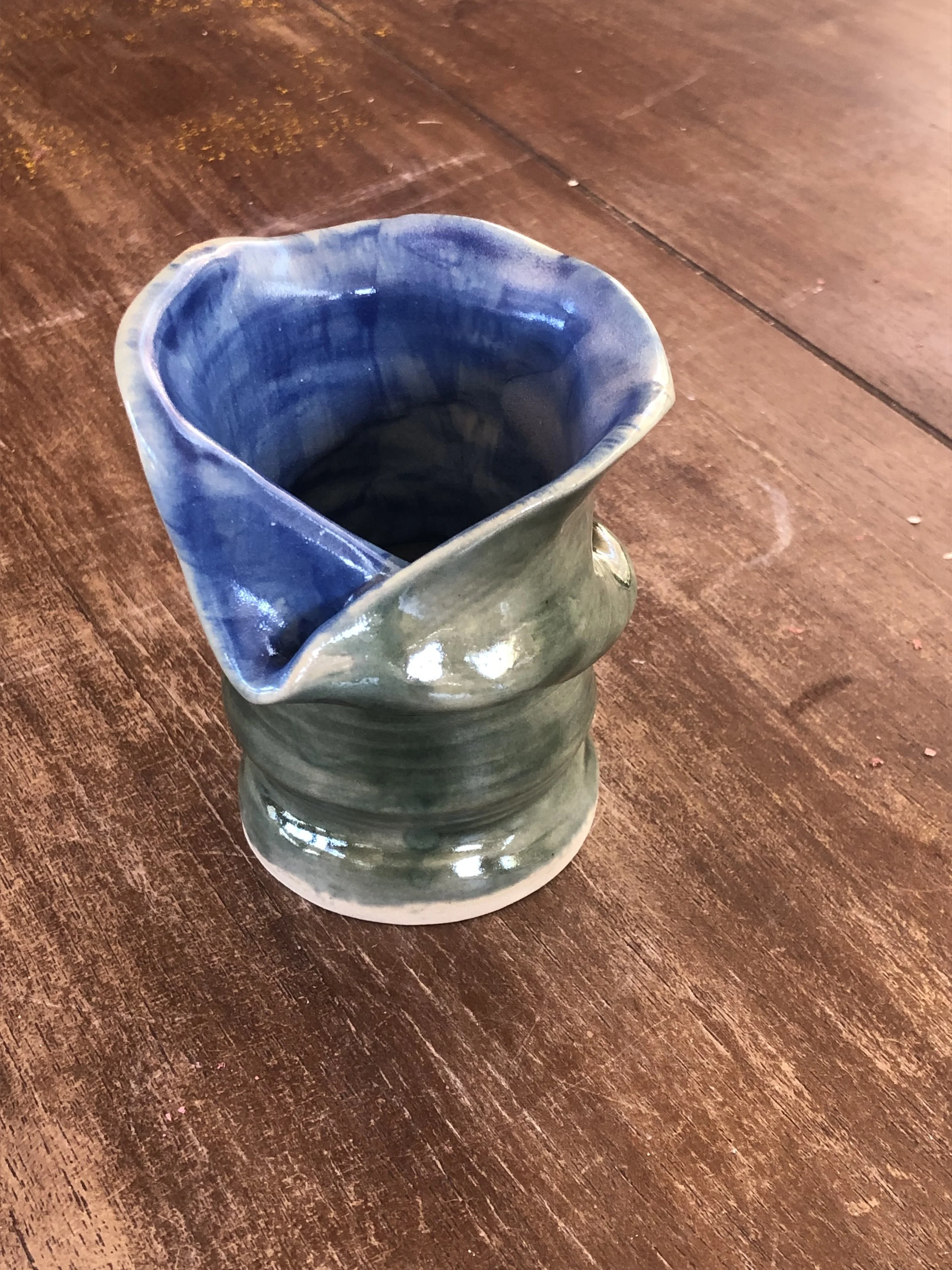 Blue flower vase