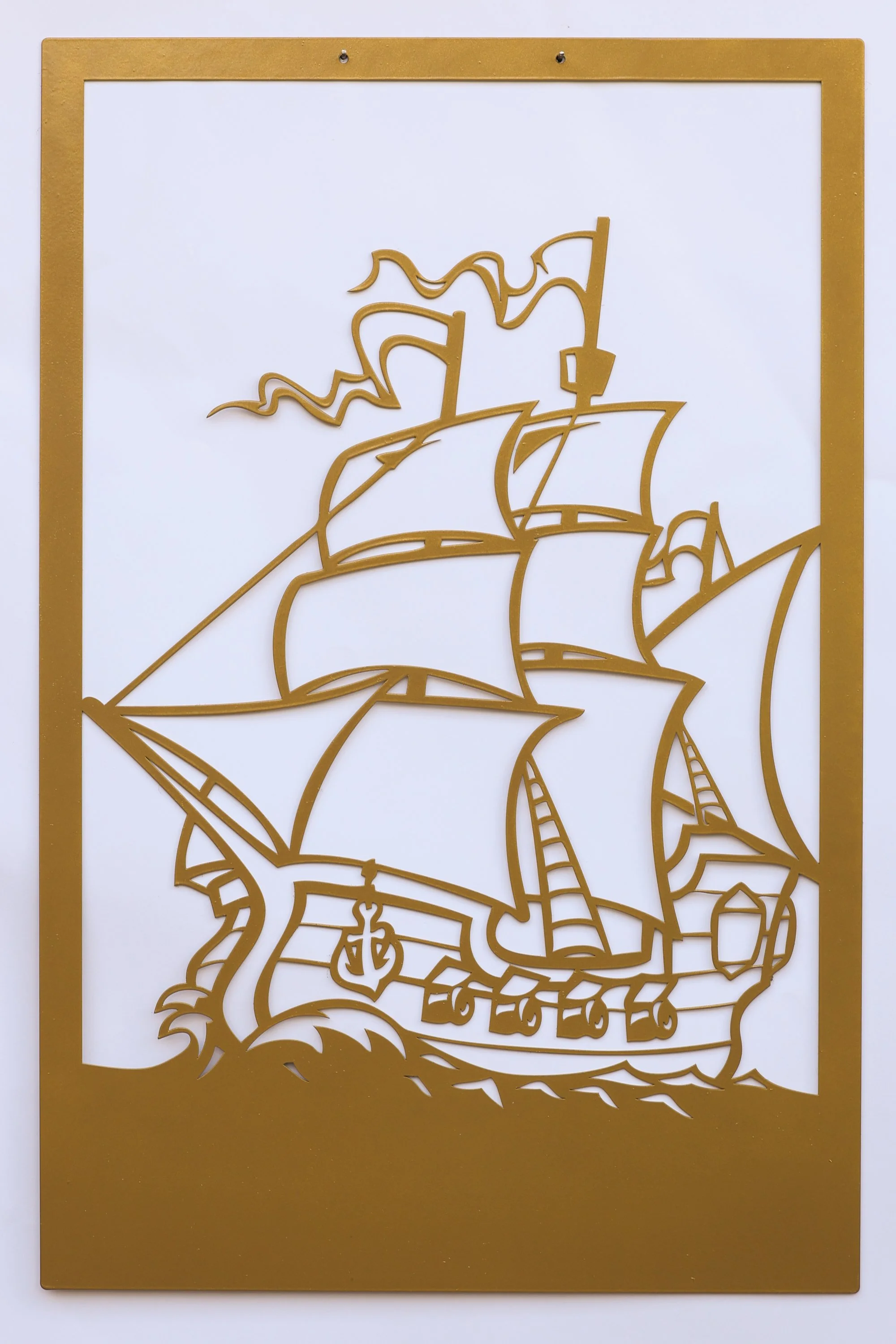 Metall Wandbild Segelschiff – Maritime Wanddeko Vintage Stil