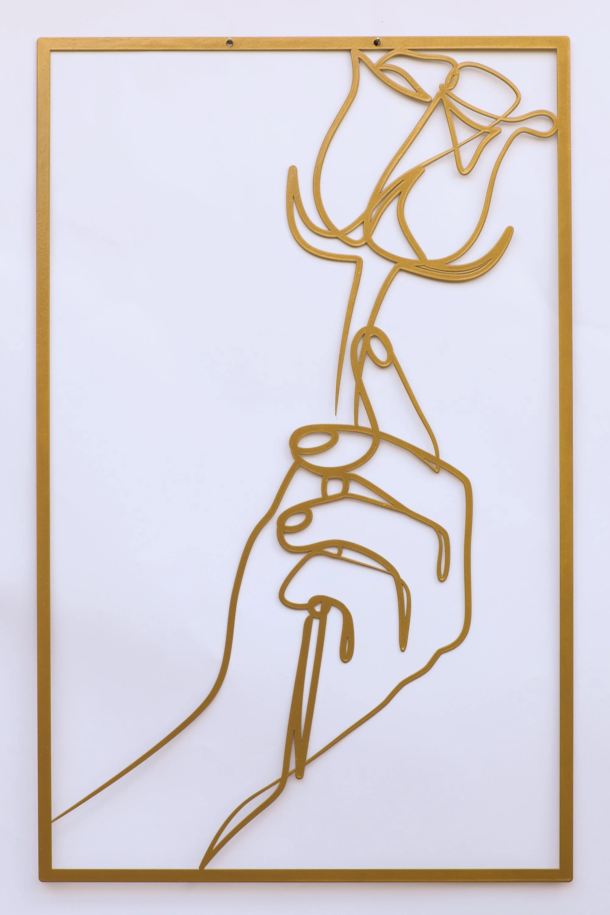 Metall Wandbild Rose – Elegante Wanddeko