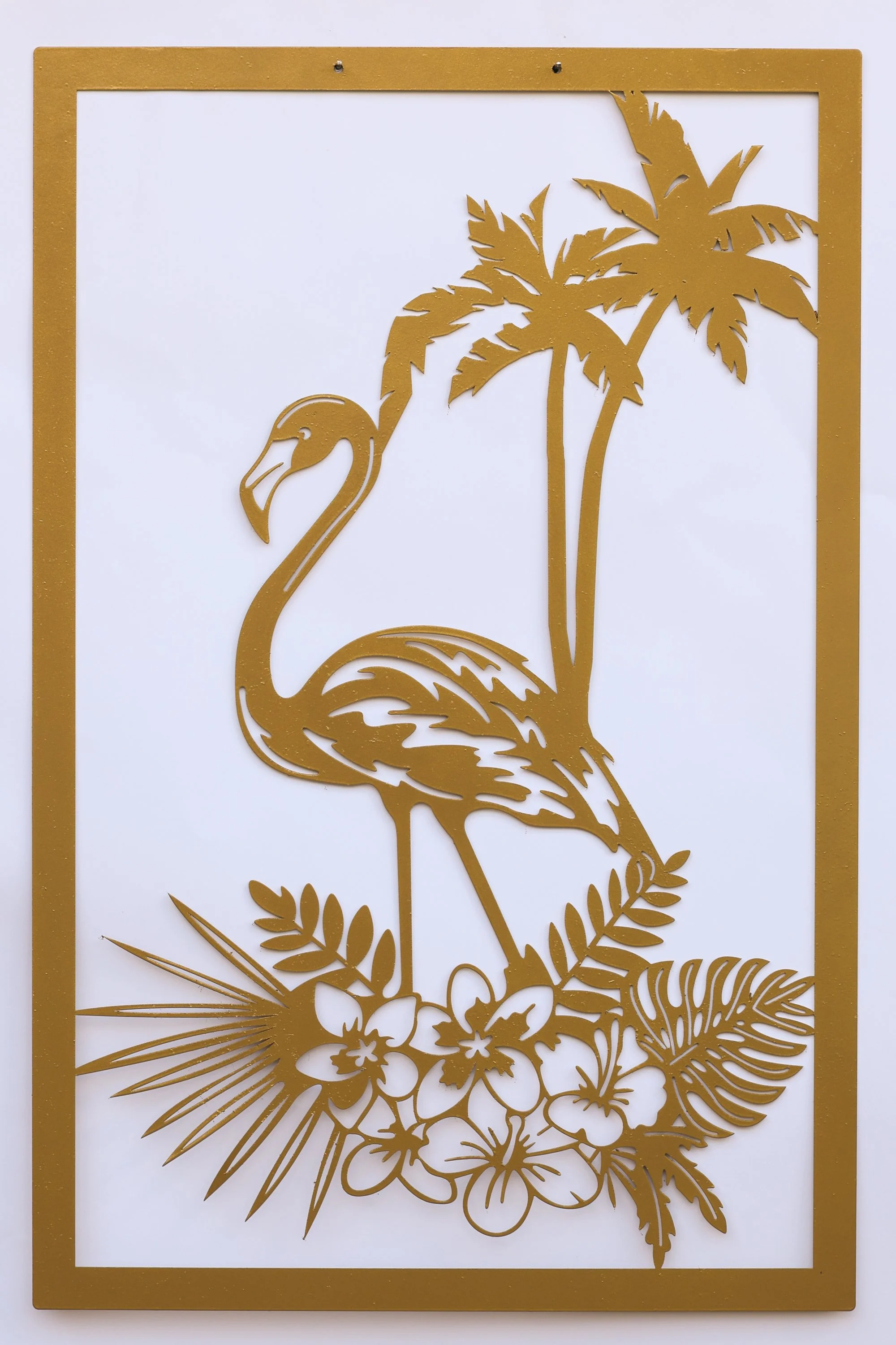 Metall Wandbild Flamingo – Tropische Wanddeko Modern