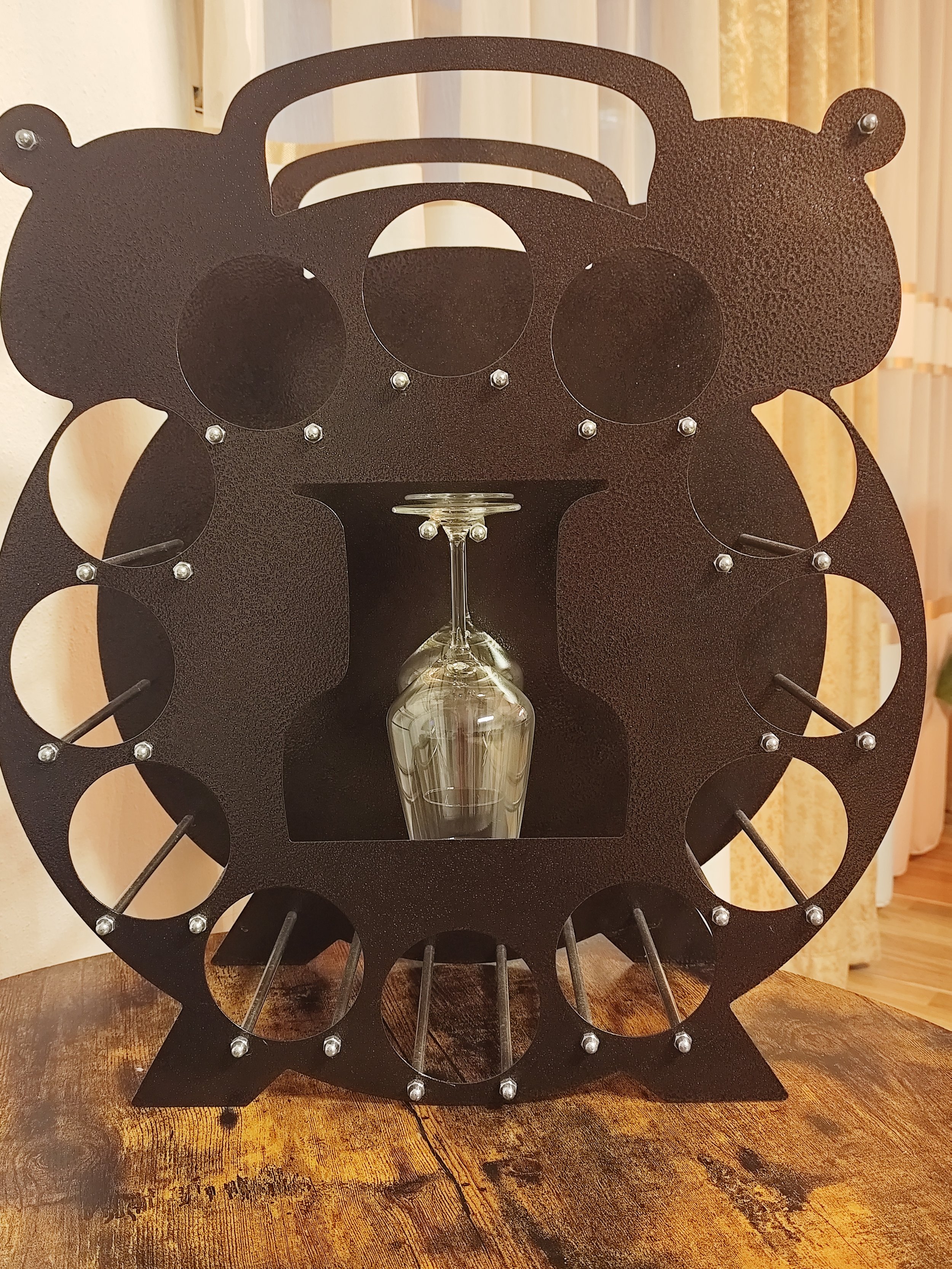 weinregal metall für 12 weinflaschen modernes design