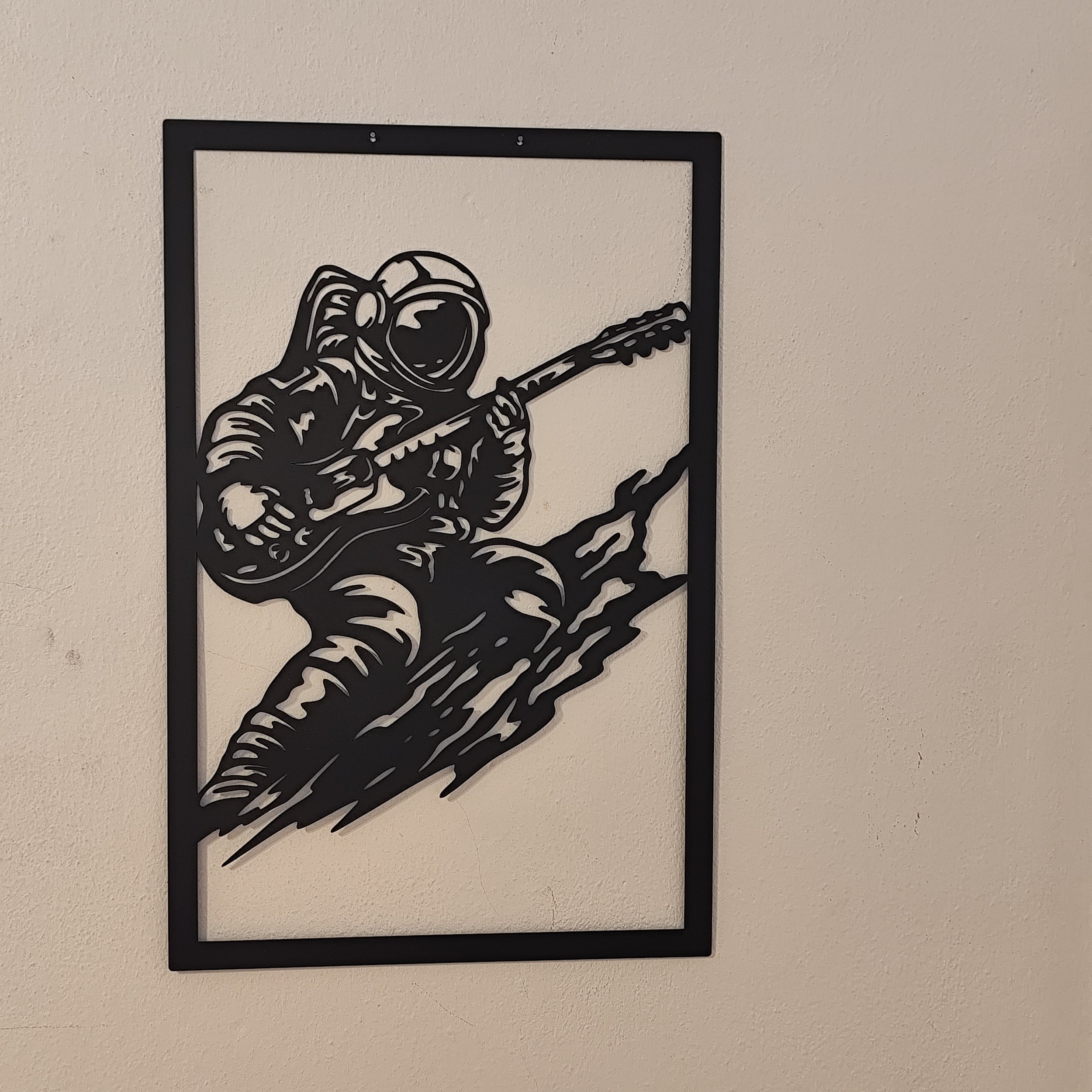 Metallbild Musik und Weltraum modernes Geschenk Idee