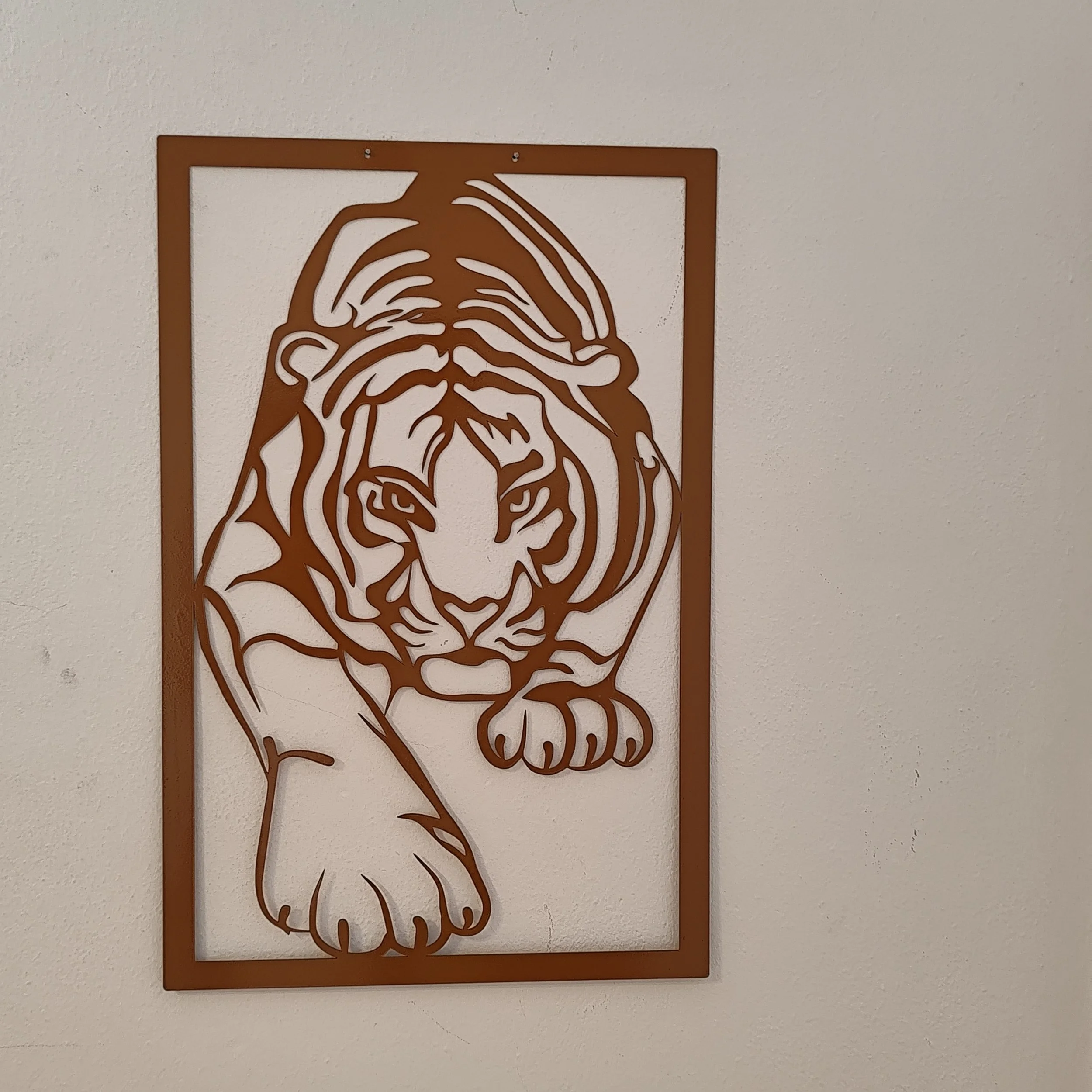 Metall Wandbild Tiger – Kraftvolle Tier Wanddeko Modern