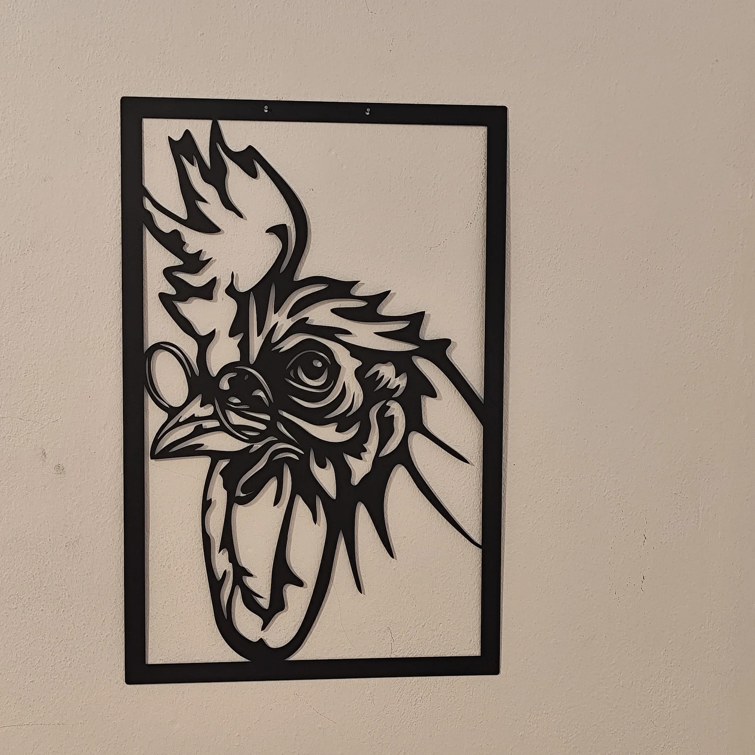 Metall Wandbild Hahn – Moderne Tier Wanddekoration