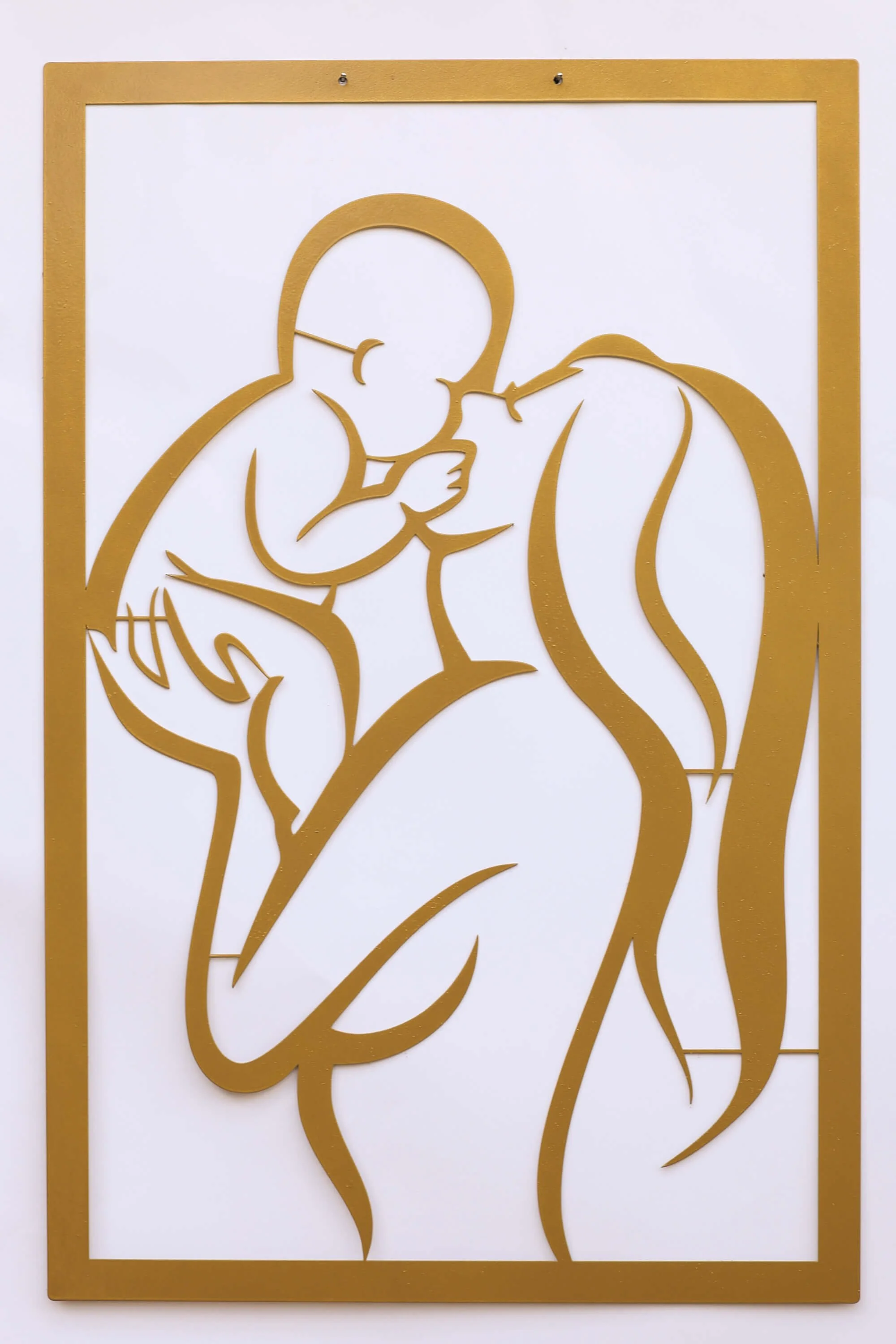 Metall Wandbild Mutterliebe – Emotionale Wanddeko