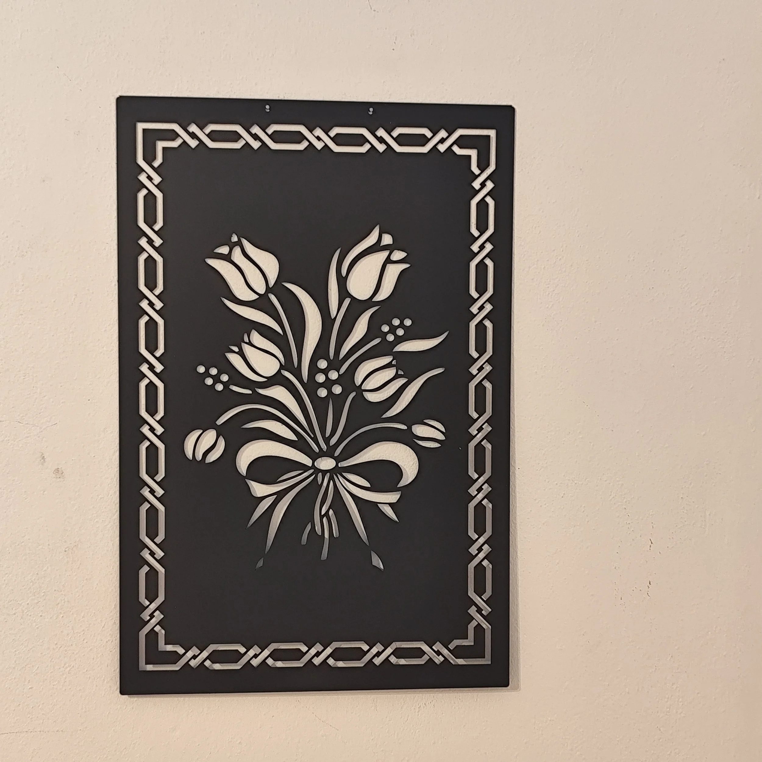 Blumen Wandbild Metall stilvolle Wohnzimmer Dekoration