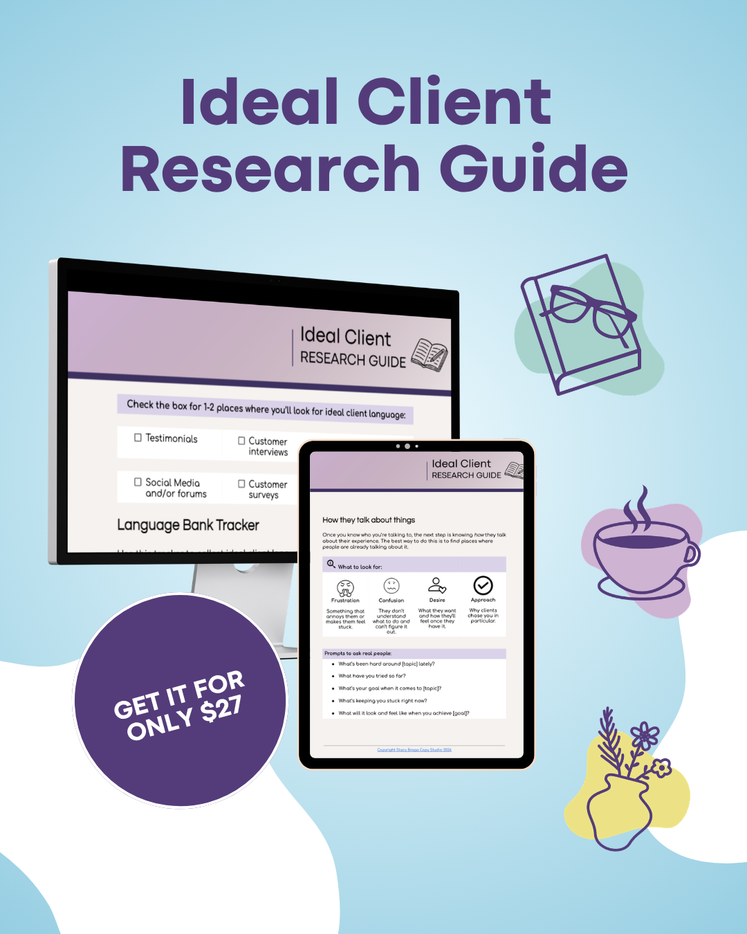 Mock up of Ideal Client Research Guide