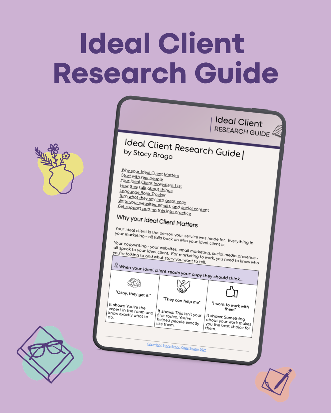 Mockup for Ideal Client Research Guide