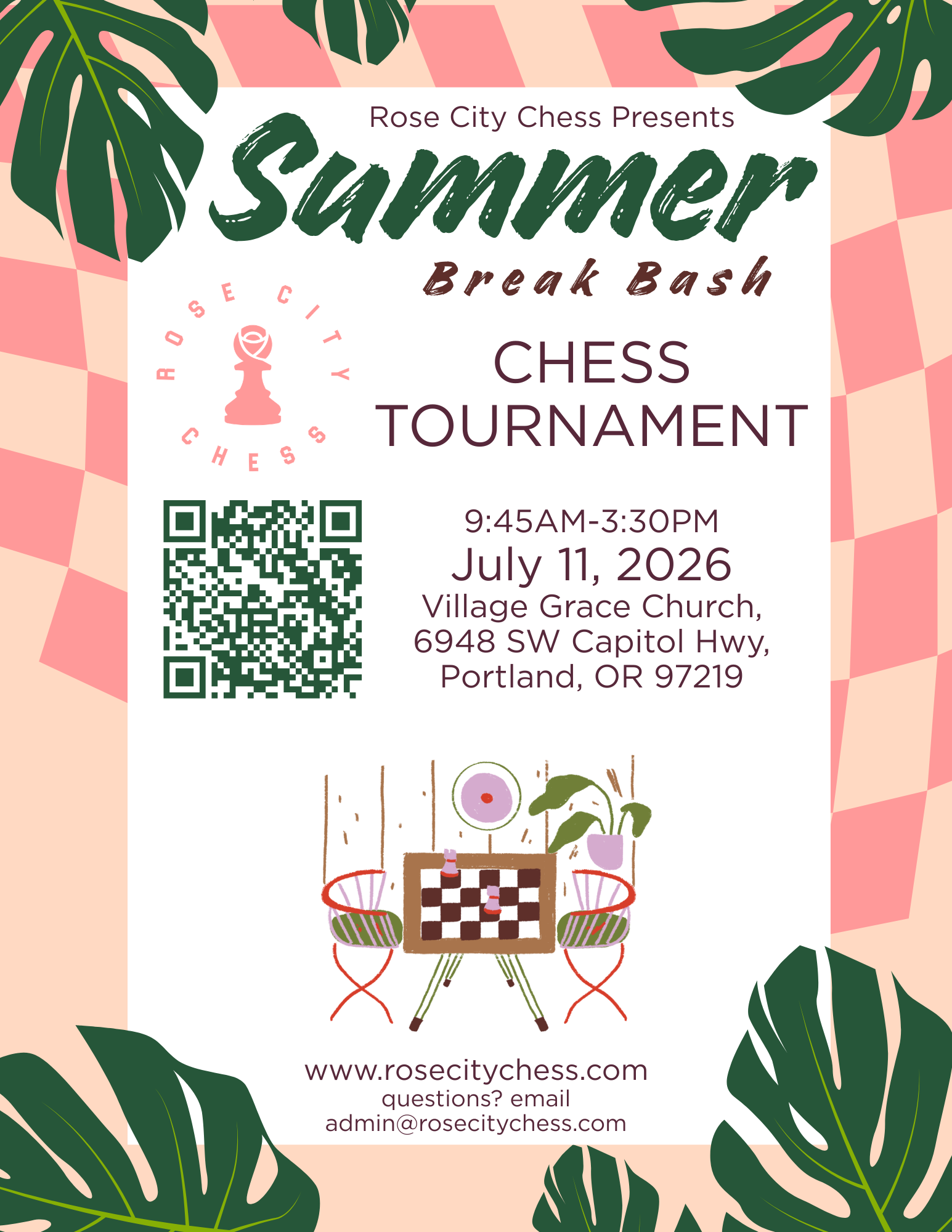 Rose City Chess Summer Break Bash Chess Tournament