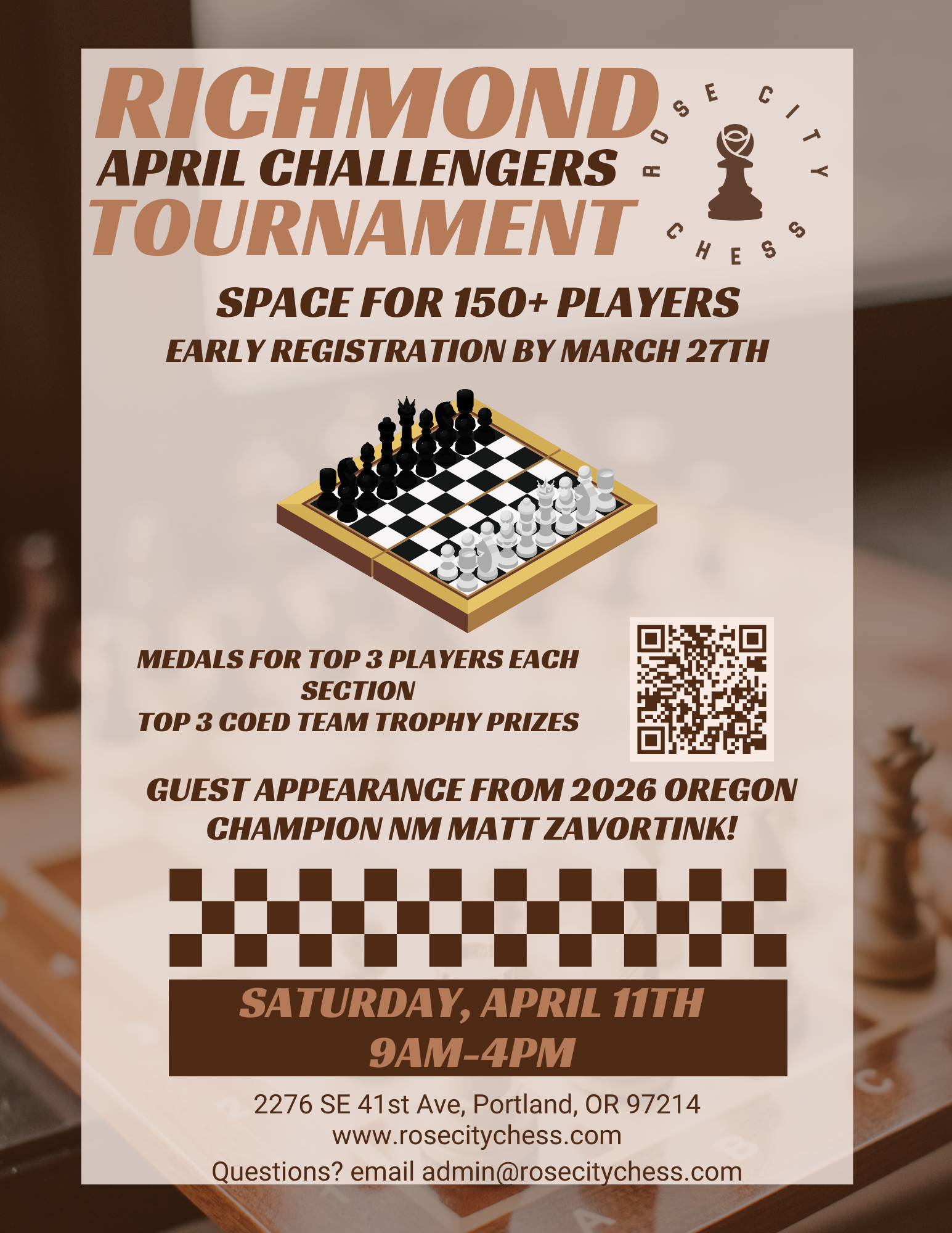 Rose City Chess April Challenger's Tournament