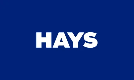 HAYS logo on a blue background