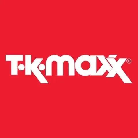 T.K. Maxx logo on a red background