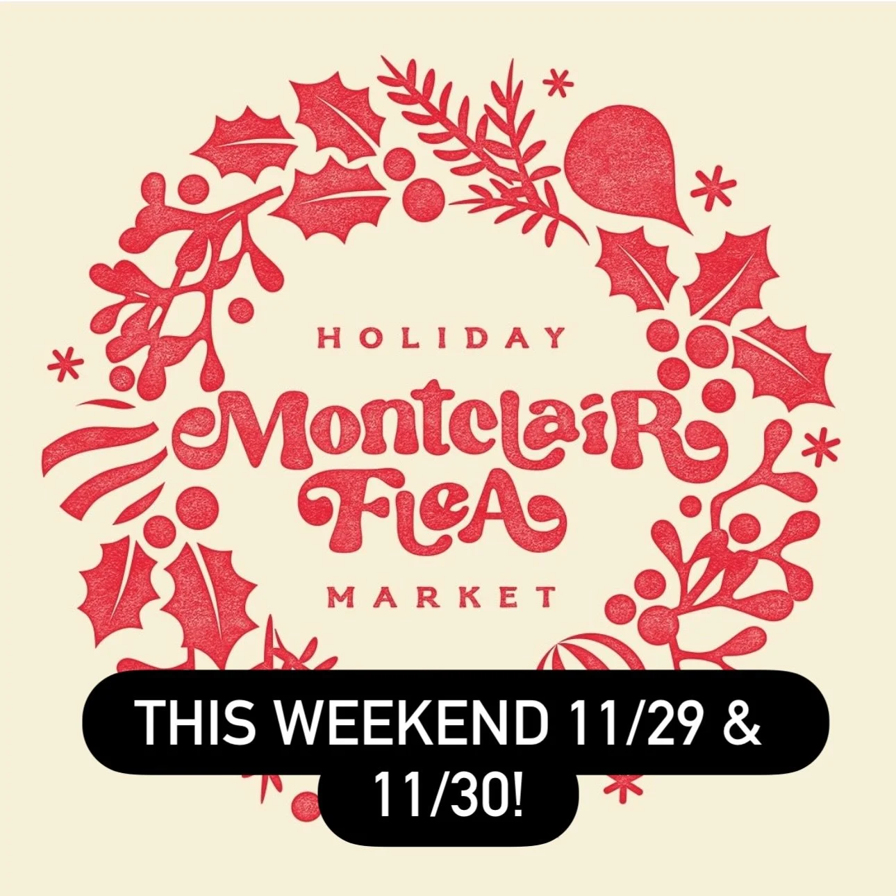 My favorite event of the year is this weekend!!!! 11/29 &amp; 11/30 at @lackawannastation for the @montclair_flea Holiday Market!
.
This year I will be doing a raffle in collaboration with @jbowoodcraft @charliespademan @friendsofandersonpark 
All pr