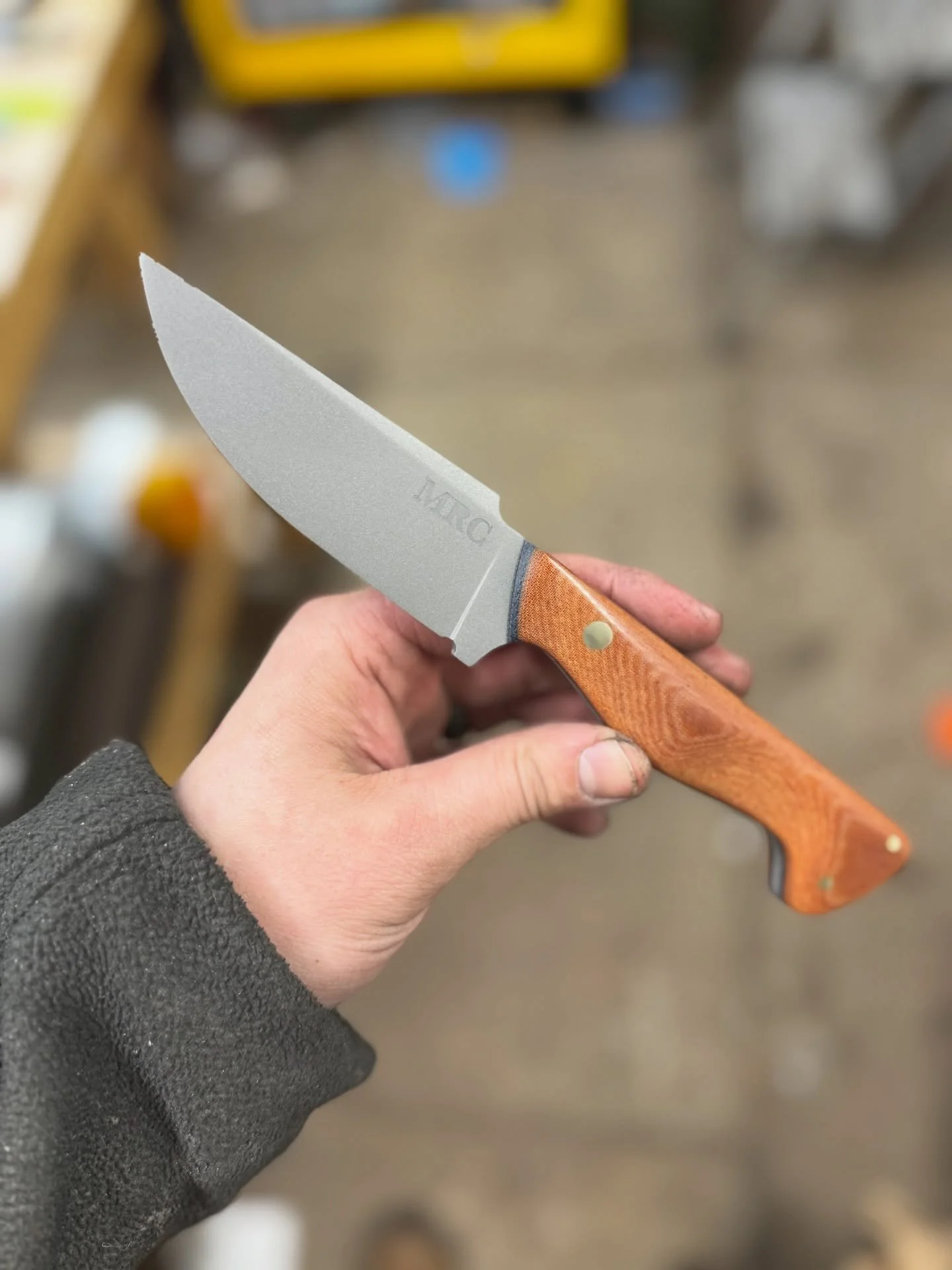 A tool for the outdoors that will never let you down🦌
.
Bead Blasted CPM Magnacut Super Steel from @nj_steelbaron 
Natural Linen Micarta, Canvas Micarta, and Hardware from @makermaterialsupply 
.
This piece is up for grabs on the website! If you&rsq