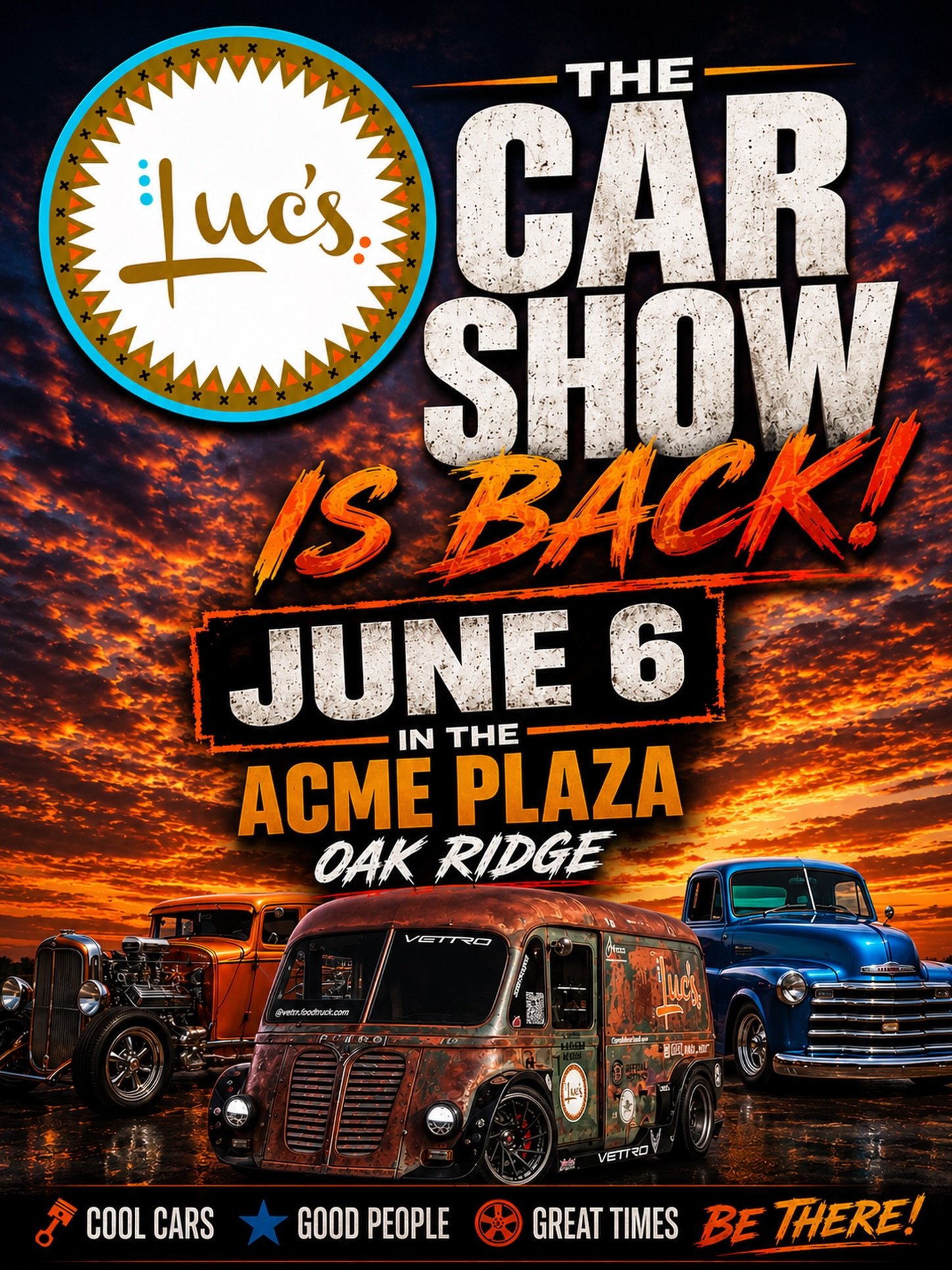 I&rsquo;ll have a booth set up all day June 6th for the return of the @lucs Car Show!
.
Come check out some amazing cars, delicious food, and custom knives!
.
In person is always the cheapest way to get my work, so if you&rsquo;ve been contemplating 