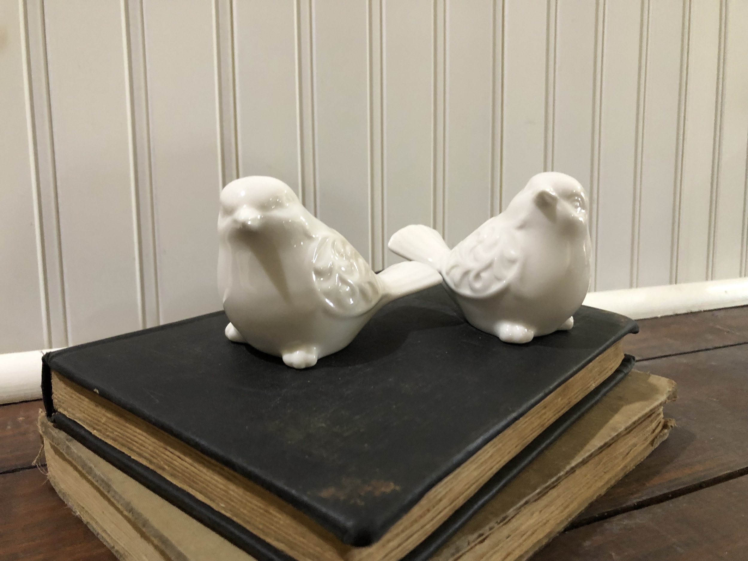 Pier 1 White Bird Salt and Pepper Shakers