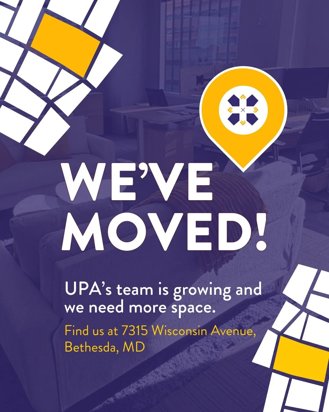 UPA is growing and we need more space for our team as we expand the programs and resources we offer to the porphyria community!

We'll be next door to our partner organization, the American Porphyrias Expert Collaborative, allowing us to work closely