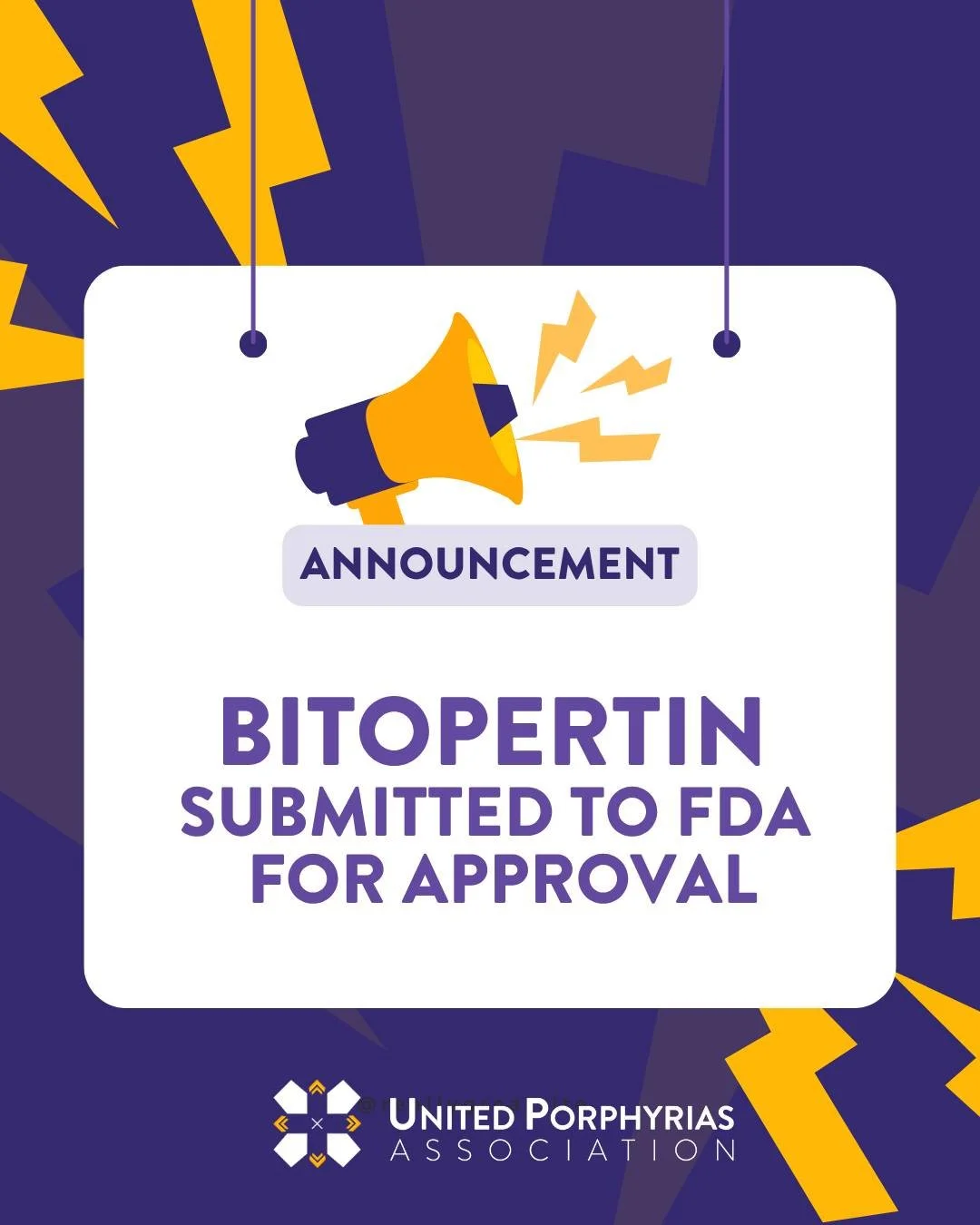 To our EPP &amp; XLP community: we have an important update to share!

Today, September 30, Disc Medicine announced the submission of a New Drug Application (NDA) to the U.S. Food and Drug Administration (FDA) for bitopertin in people 12 years and ol