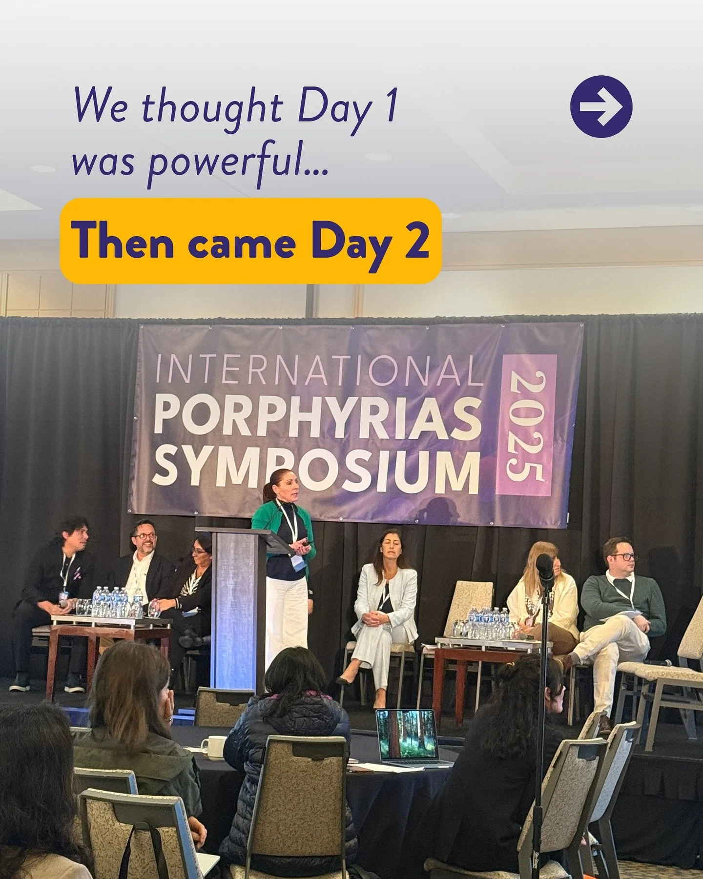 Day 2 of the International Porphyrias Symposium was a powerful blend of science, storytelling, and global collaboration 🤝

Mayra Martinez and Ariel Lager bravely shared their experiences living with AIP &mdash; bringing the patient voice to the fore