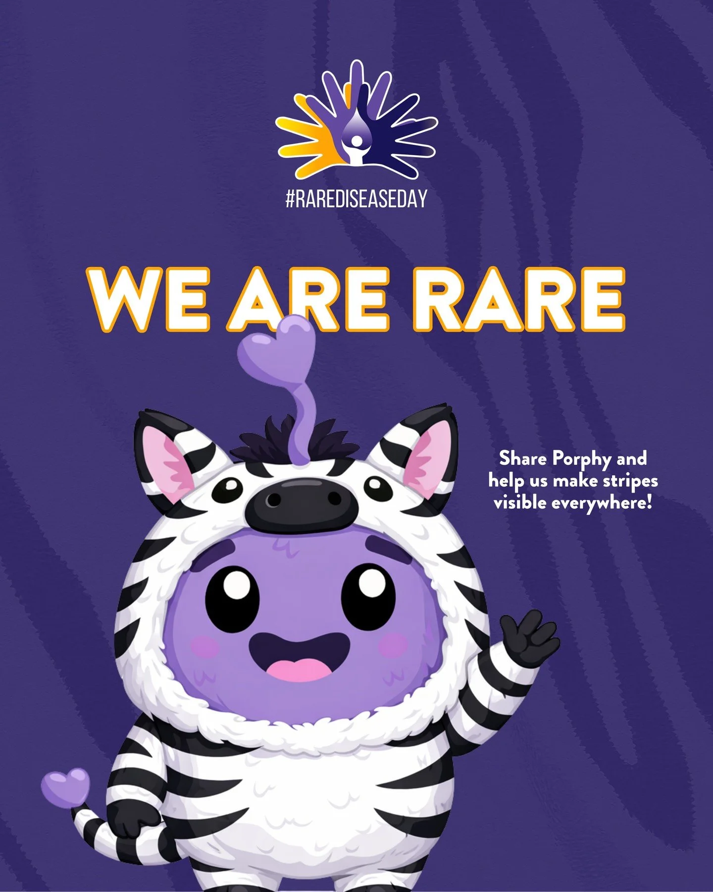This might be the cutest thing you&rsquo;ll see today 🥹 Porphy is wearing his stripes, and today, we invite you to wear yours too.

On #RareDiseaseDay, we stand together to raise our voices for the millions of people living with rare conditions like