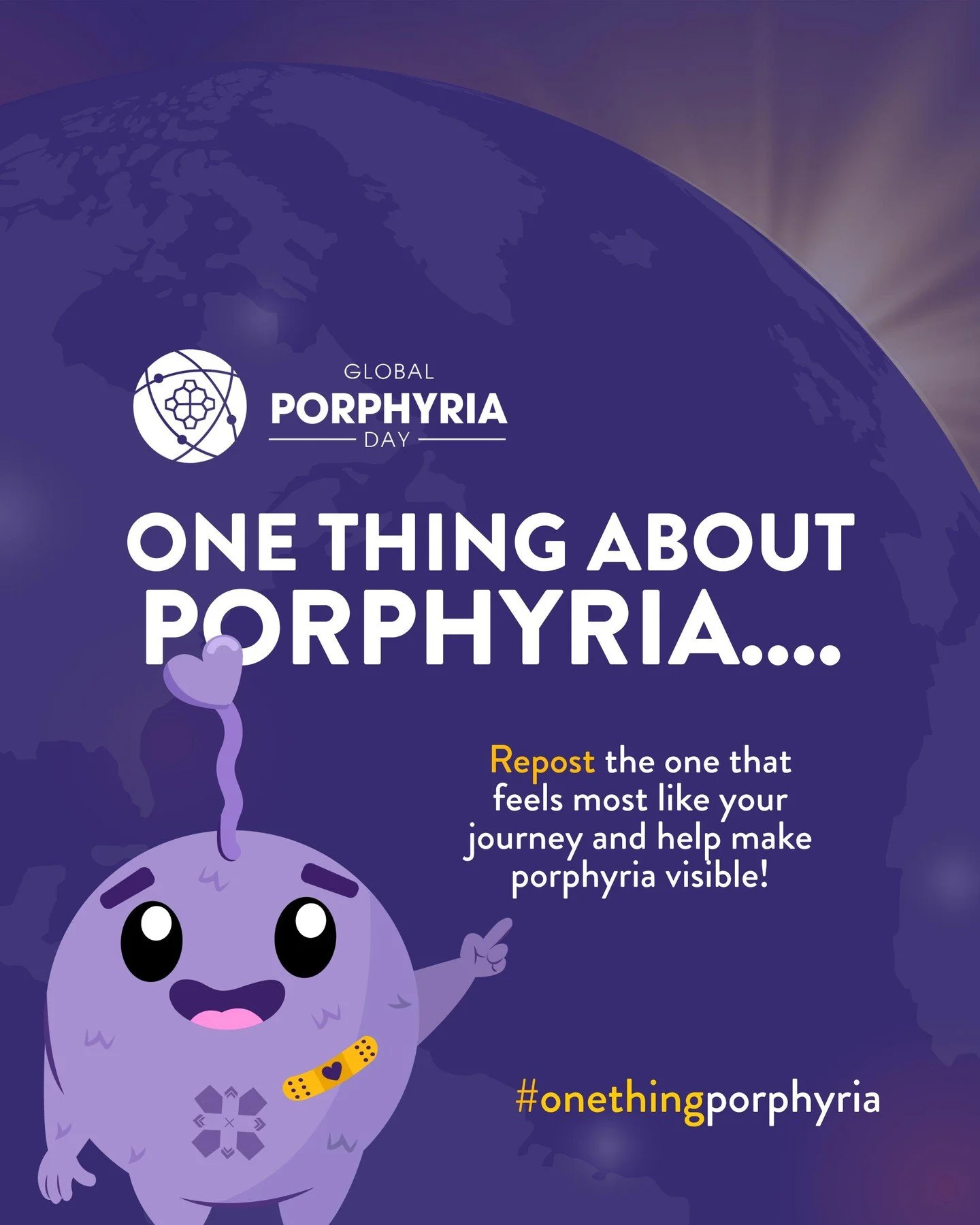 Swipe through and share the one that resonates with you the most 💜 Today, for Global Porphyria Day, Porphy is helping share some of the realities patients live with every day, from invisible pain to sunlight sensitivity, delayed diagnoses, paralysis
