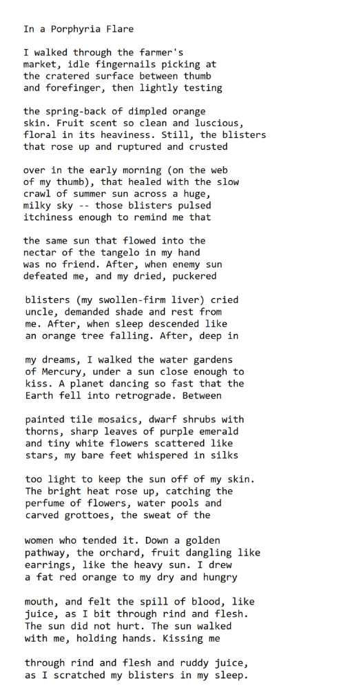 In a Porphyria Flare by S. E. De Haven