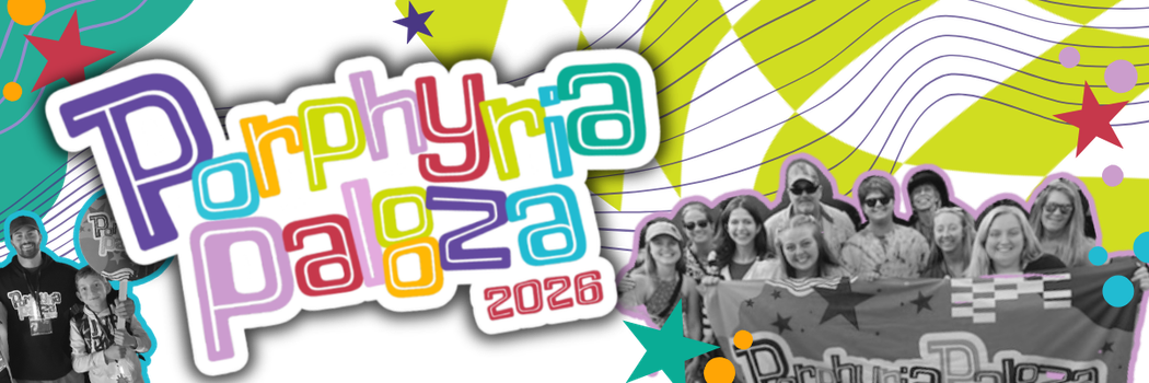 Porphyria Palooza Logo with images of past attendees
