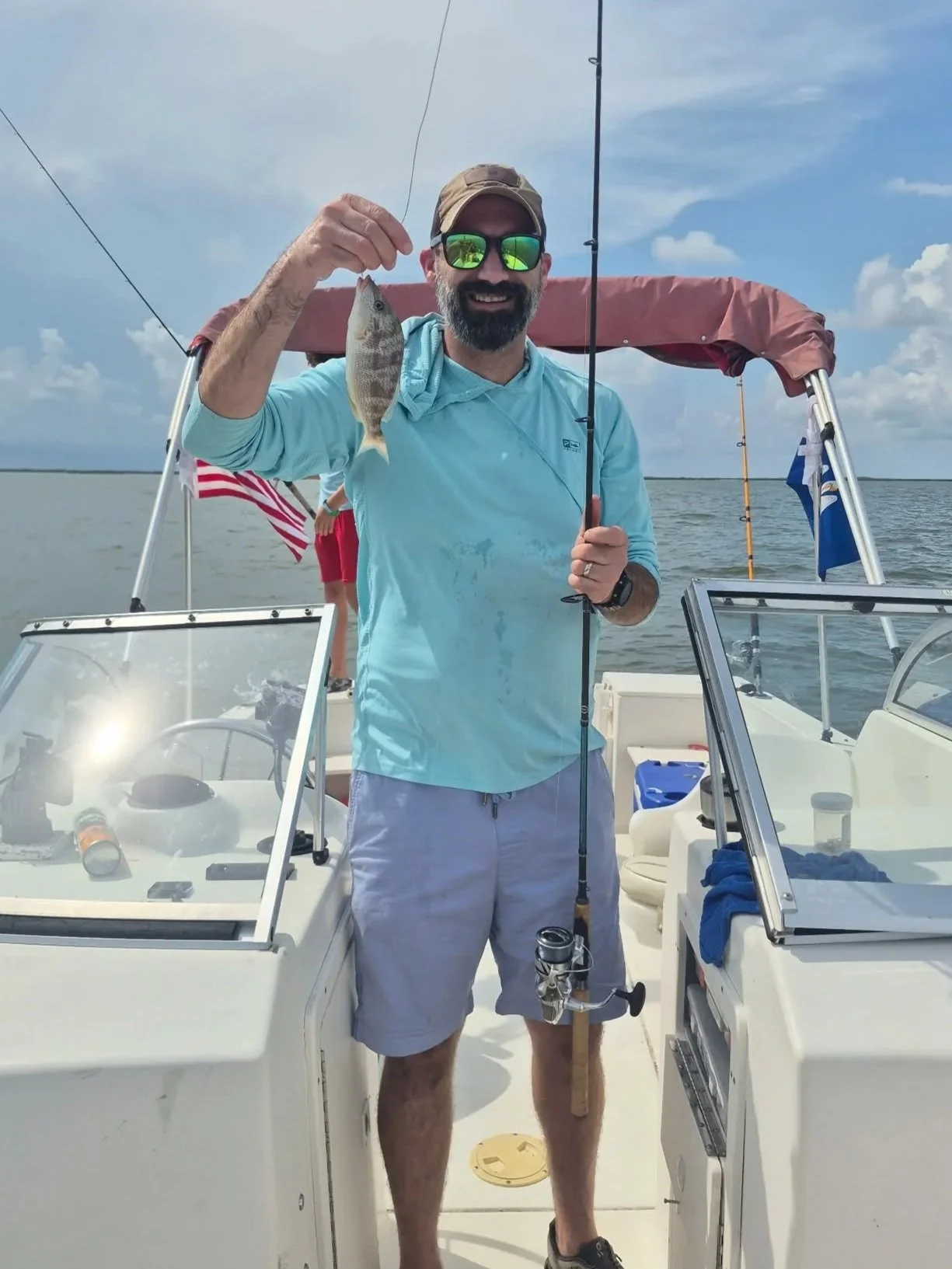 man fishing