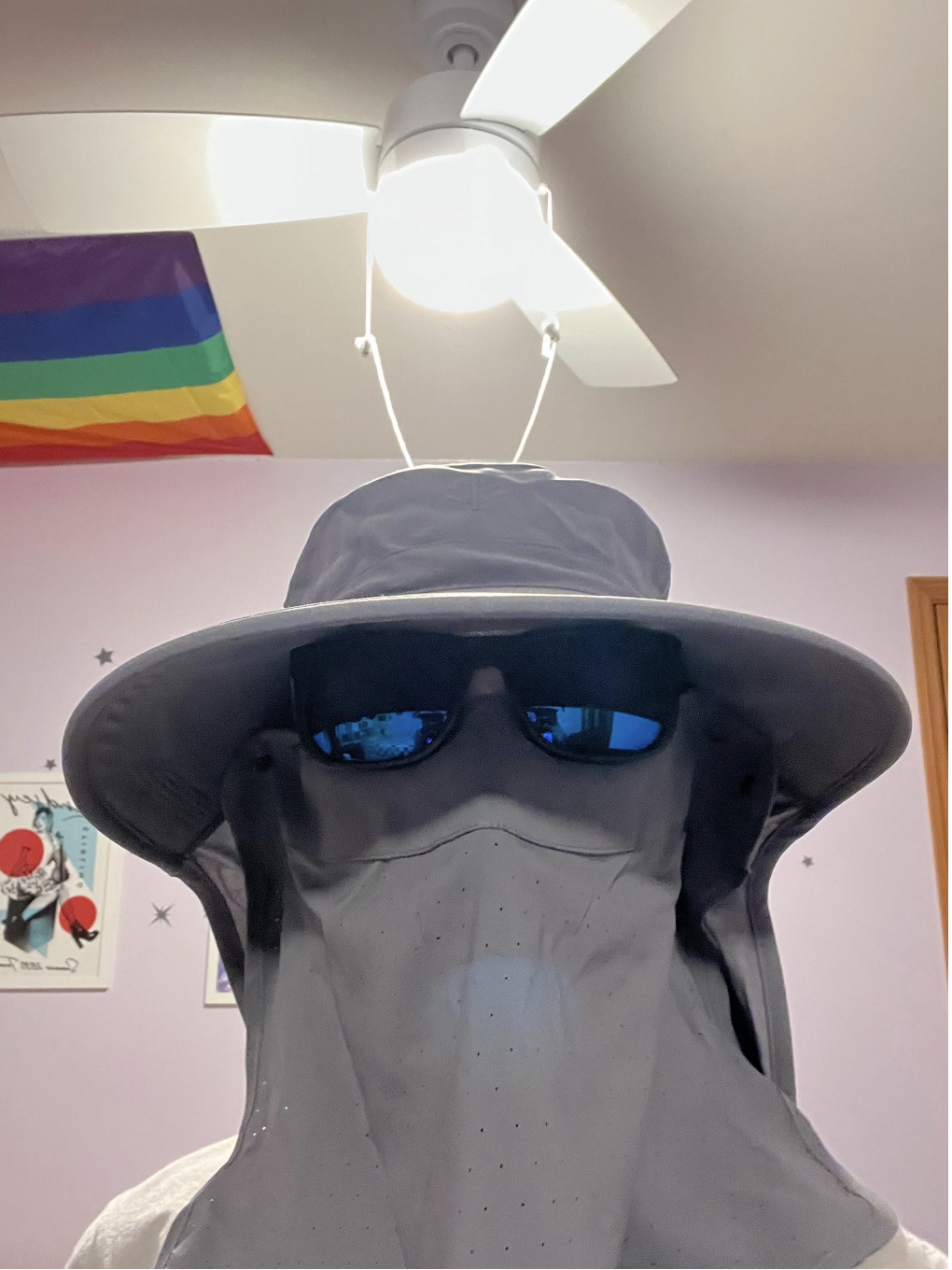 kid wearing protective gear because of illness