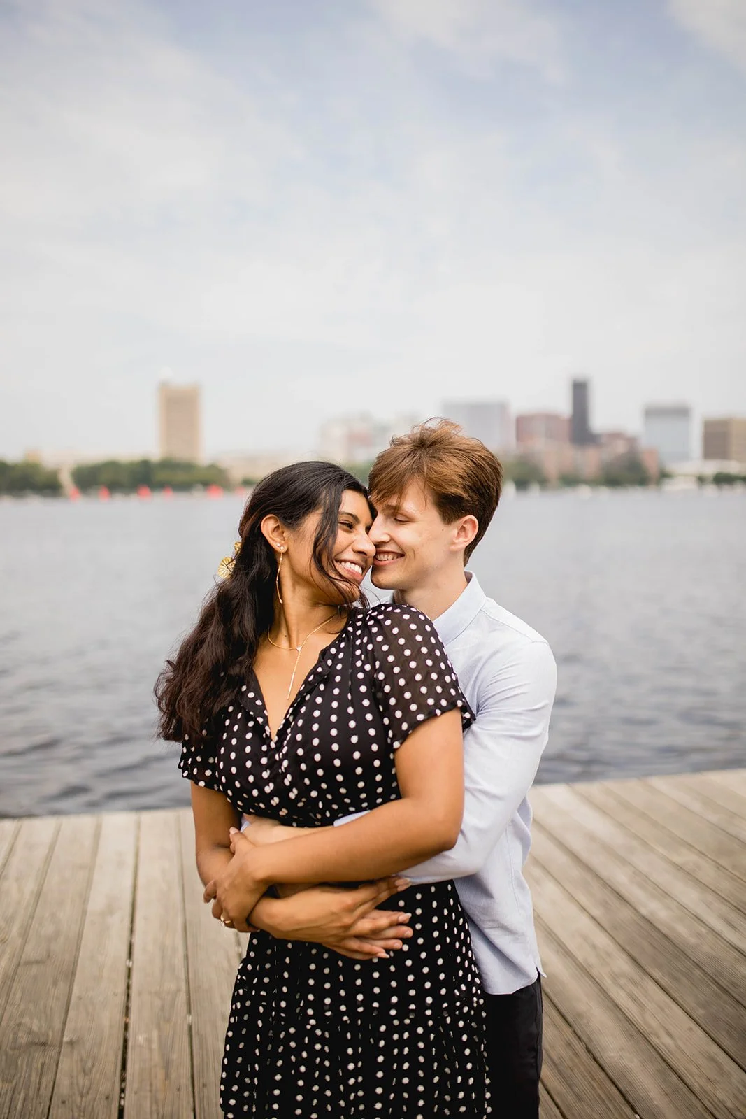 Charles River Esplanade engagement photographer Boston Sister City Photography
