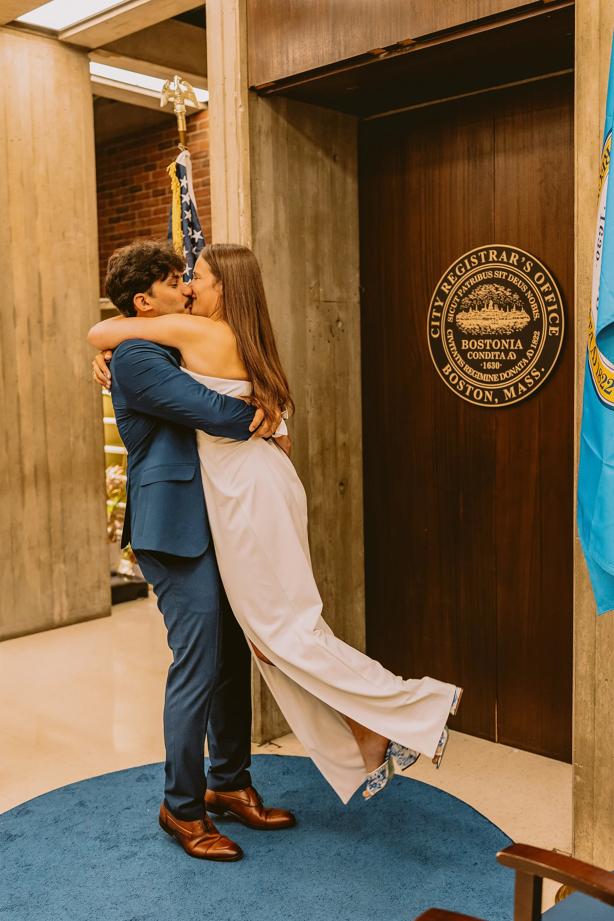 Boston City Hall elopement wedding photographer