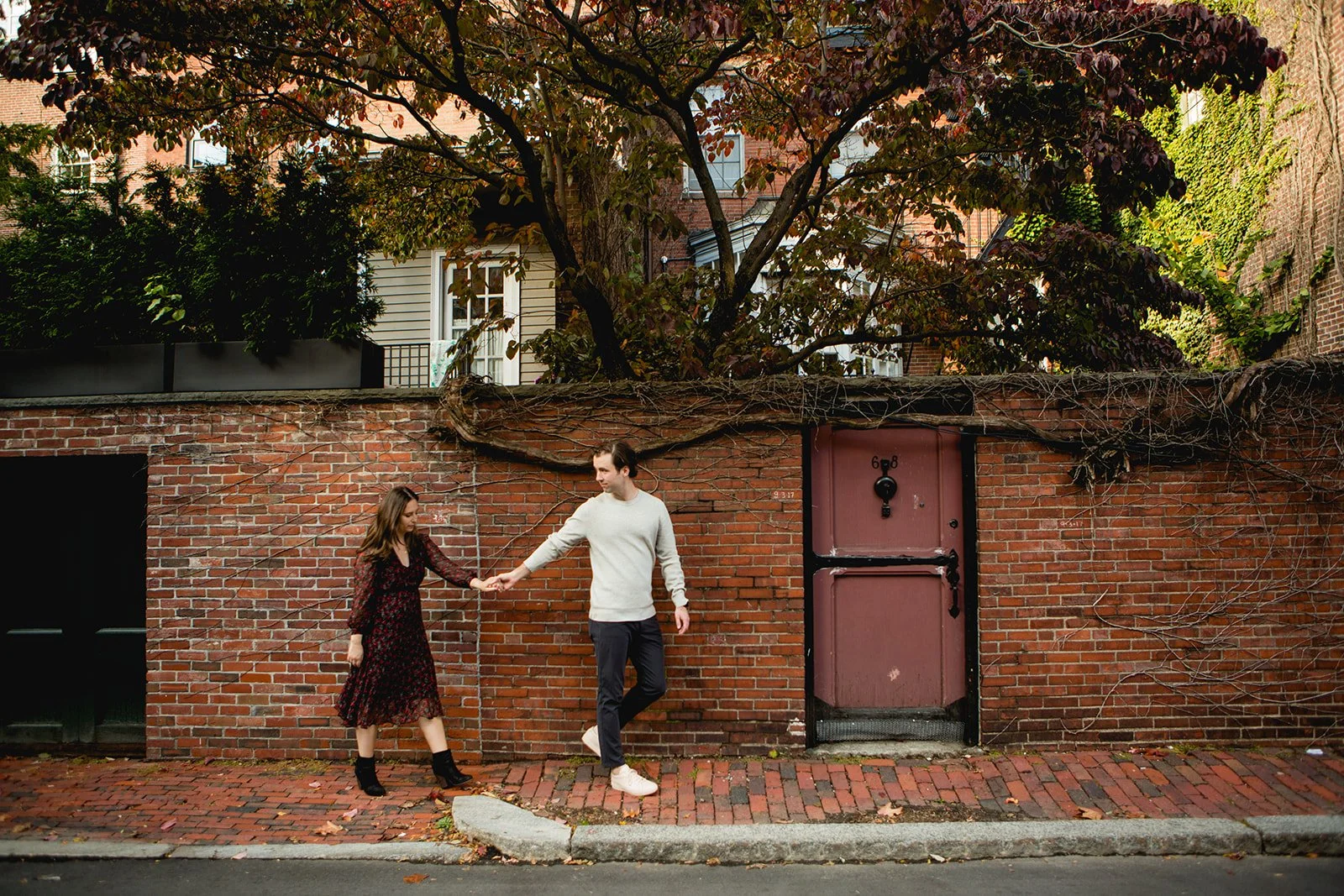 Editorial Beacon Hill engagement shoot - couples photo session - Sister City Photography - Boston Engagement  Photographer