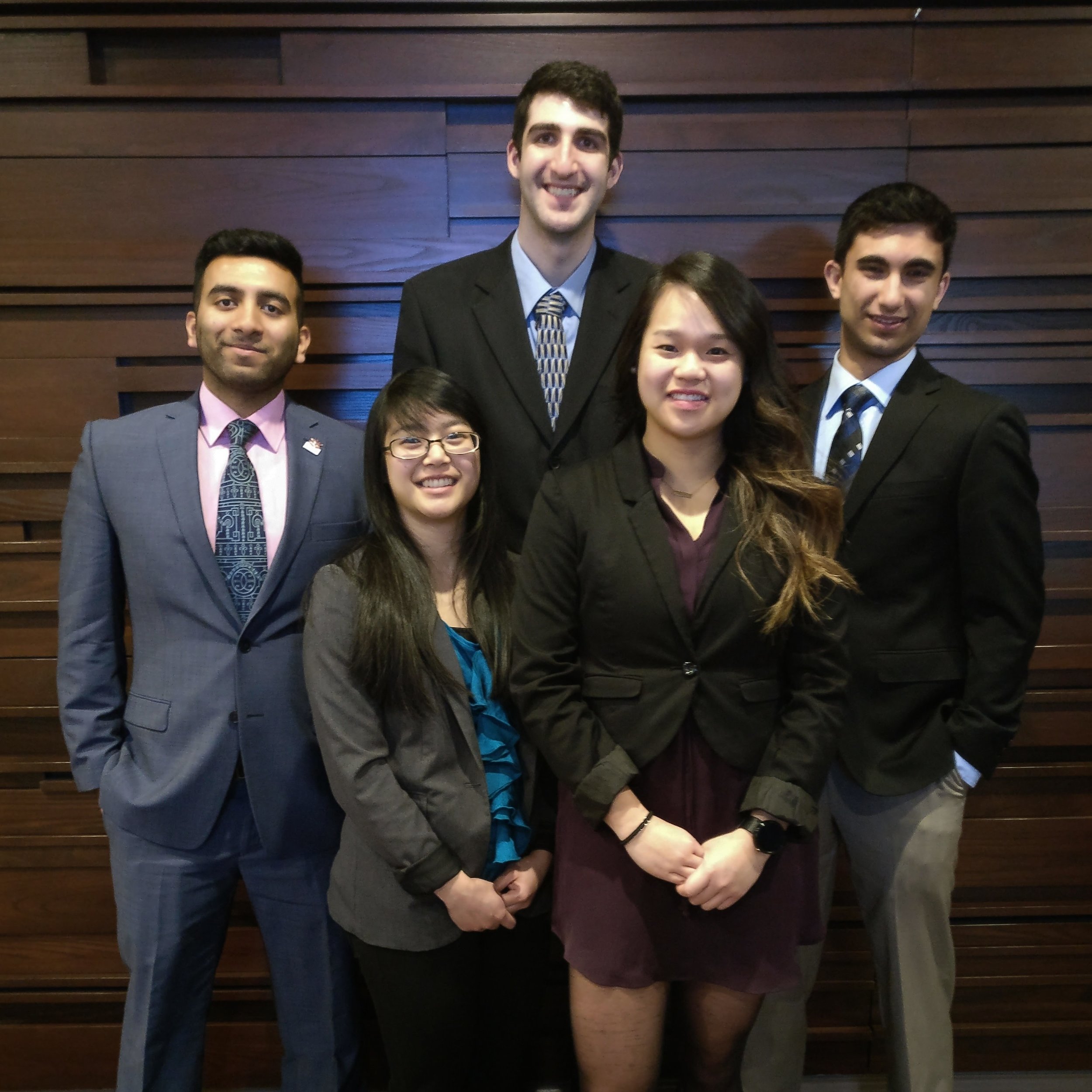  McMaster team members that attended the conference. From left to right, Farazdak, Chelsea, Eric, Erica, and Eric. 