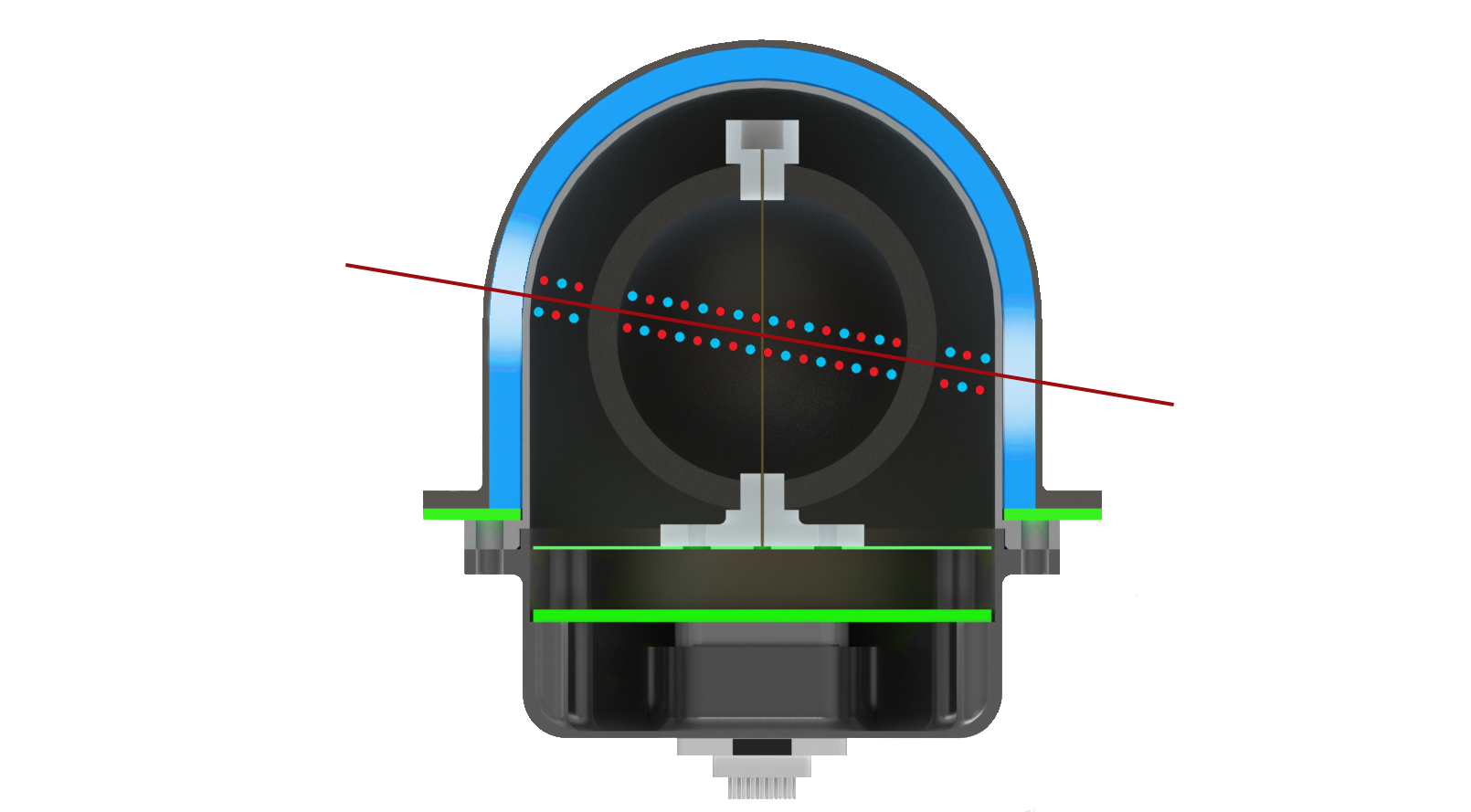 CNP-TEPC Instrument reacting to radiation