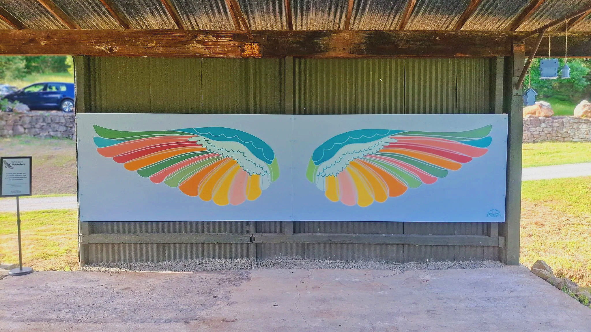 Sonoma Botanical Gardens Bird Mural, 2025, Kaya Rose, Sonoma Botanical Gardens, Glen Ellen, CA