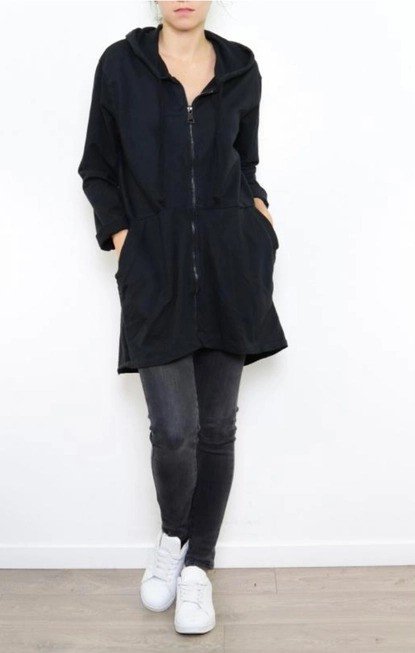 Women's Hooded Zip-up Cover-up - Front View