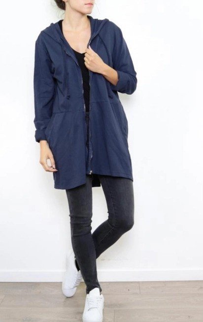 Women's Hooded Zip-up Cover-up - Full View