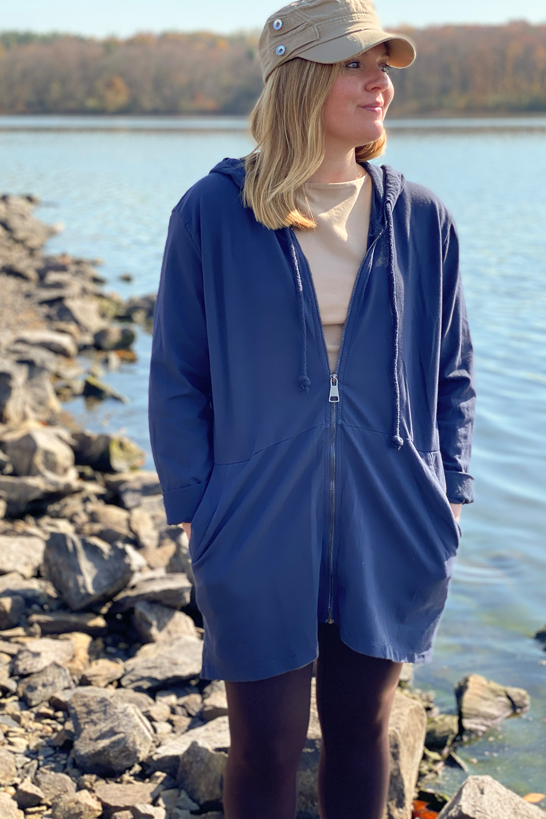 Women's Hooded Zip-up Cover-up