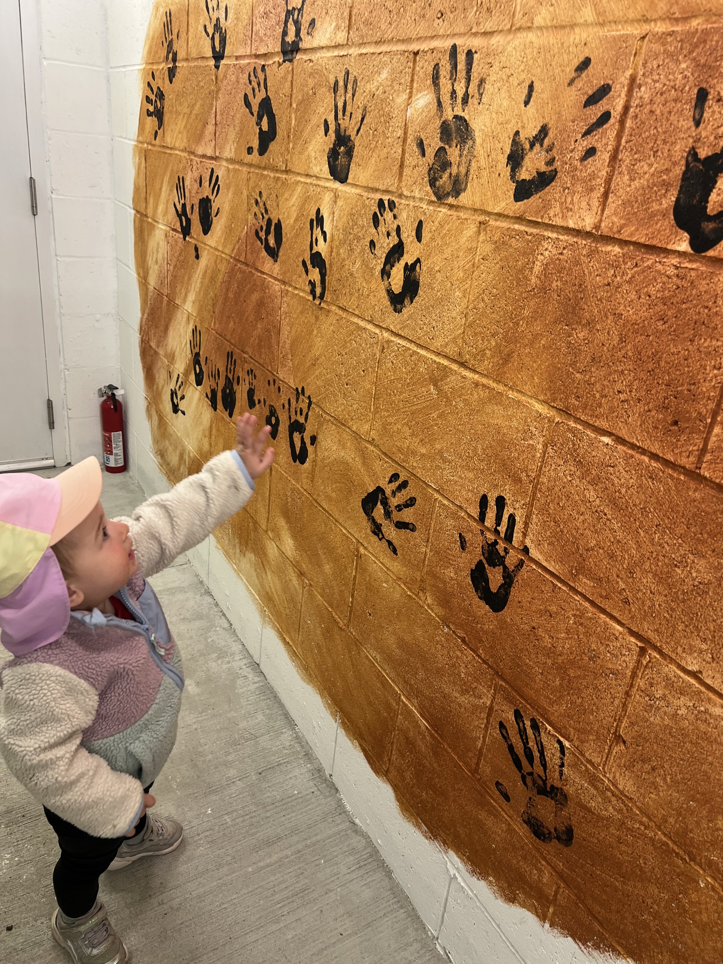 Enjoying our mural