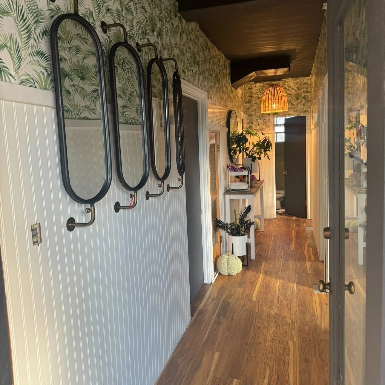 After Hallway. I wanted the first thing you see to be impactful and to really set the tone for the rest of the salon. 