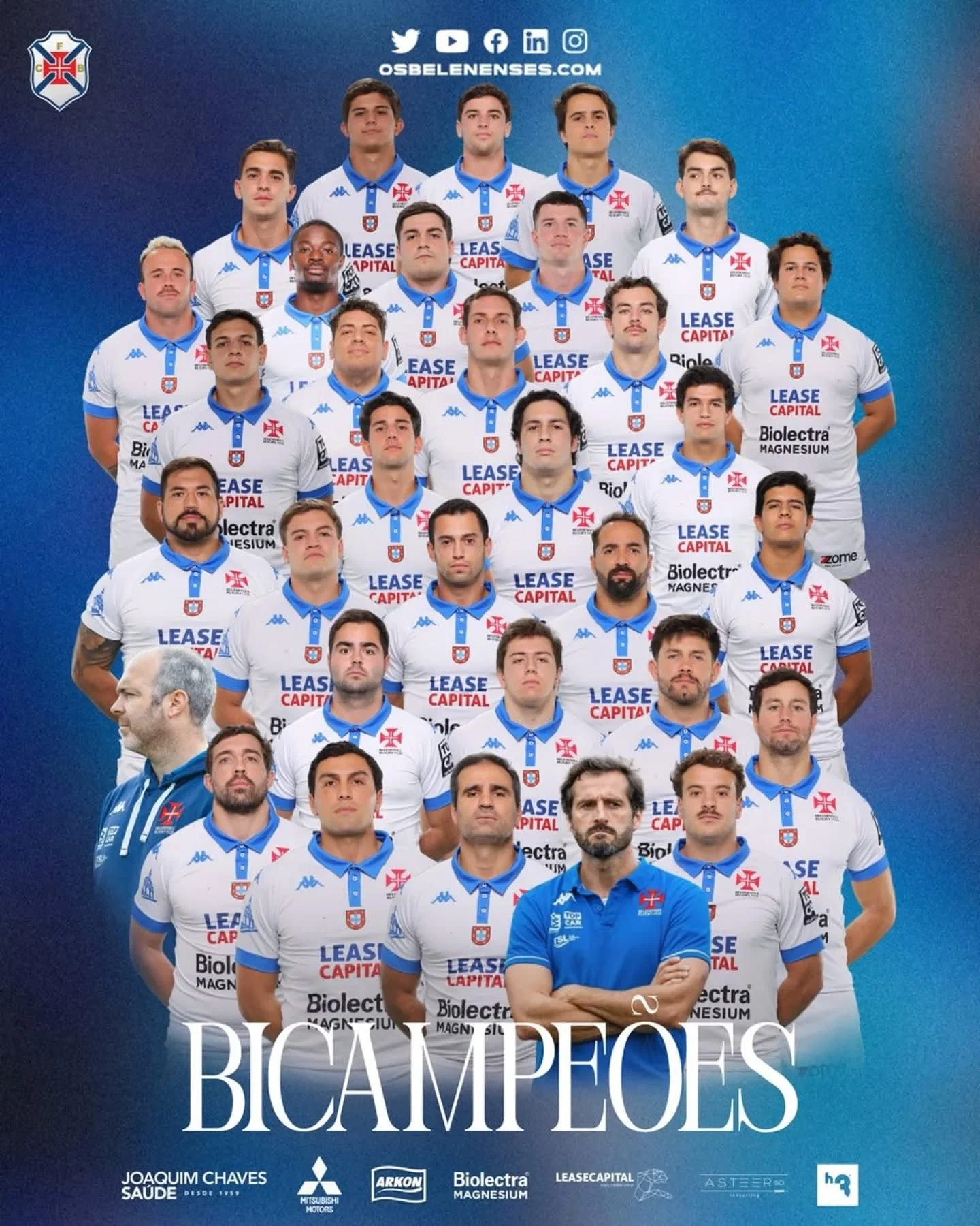 🏉 Parabéns, Belenenses Rugby!
A Maniquecar congratula toda a equipa, estrutura técnica e adeptos pelo merecido bicampeonato nacional.
É um orgulho enorme fazermos parte deste percurso como patrocinadores e continuarmos a apoiar
