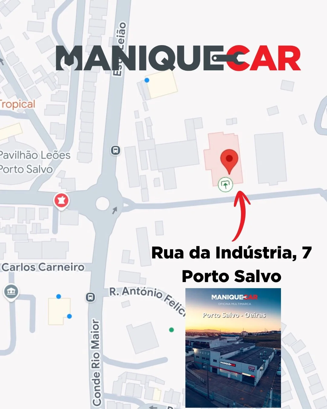 🚗 J&aacute; conhece a sua oficina de confian&ccedil;a em Porto Salvo / Oeiras?  Na ManiqueCar cuidamos do seu carro como se fosse nosso &ndash; desde revis&otilde;es, mec&acirc;nica, chapa &amp; pintura at&eacute; pneus e climatiza&ccedil;&atilde;o.