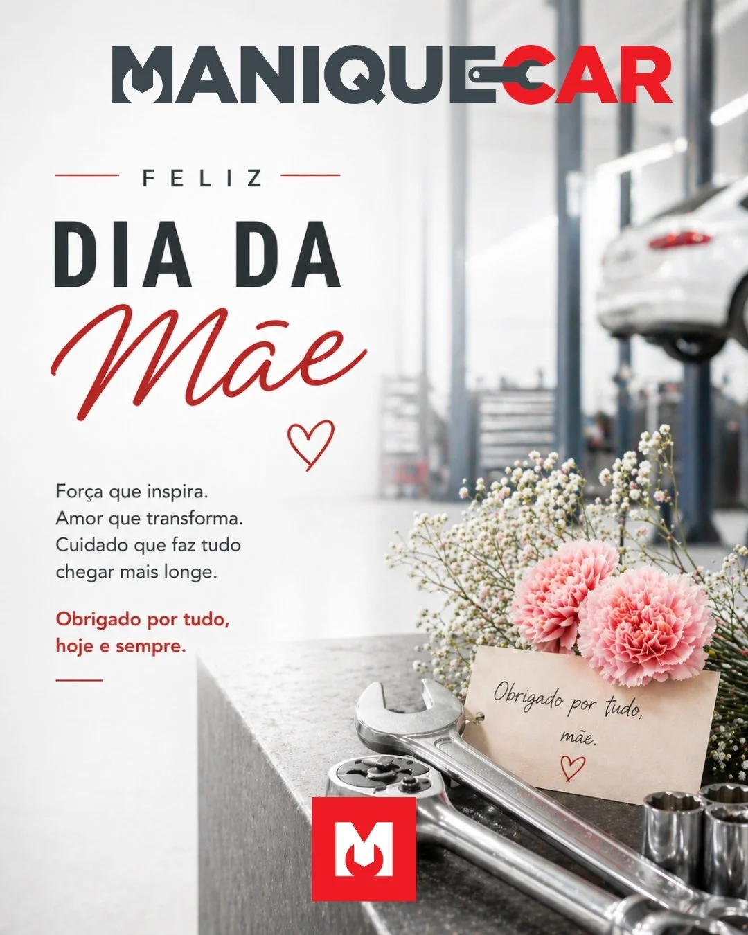🌸 Feliz Dia da M&atilde;e

For&ccedil;a que protege.
Cuidado que guia.
Amor que nos leva sempre mais longe.

A todas as m&atilde;es, o nosso reconhecimento e gratid&atilde;o &mdash; hoje e todos os dias.

💖 Obrigado por tudo. 🚗✨