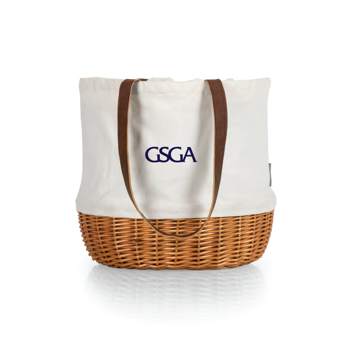 Coronado Canvas and Willow Basket Tote