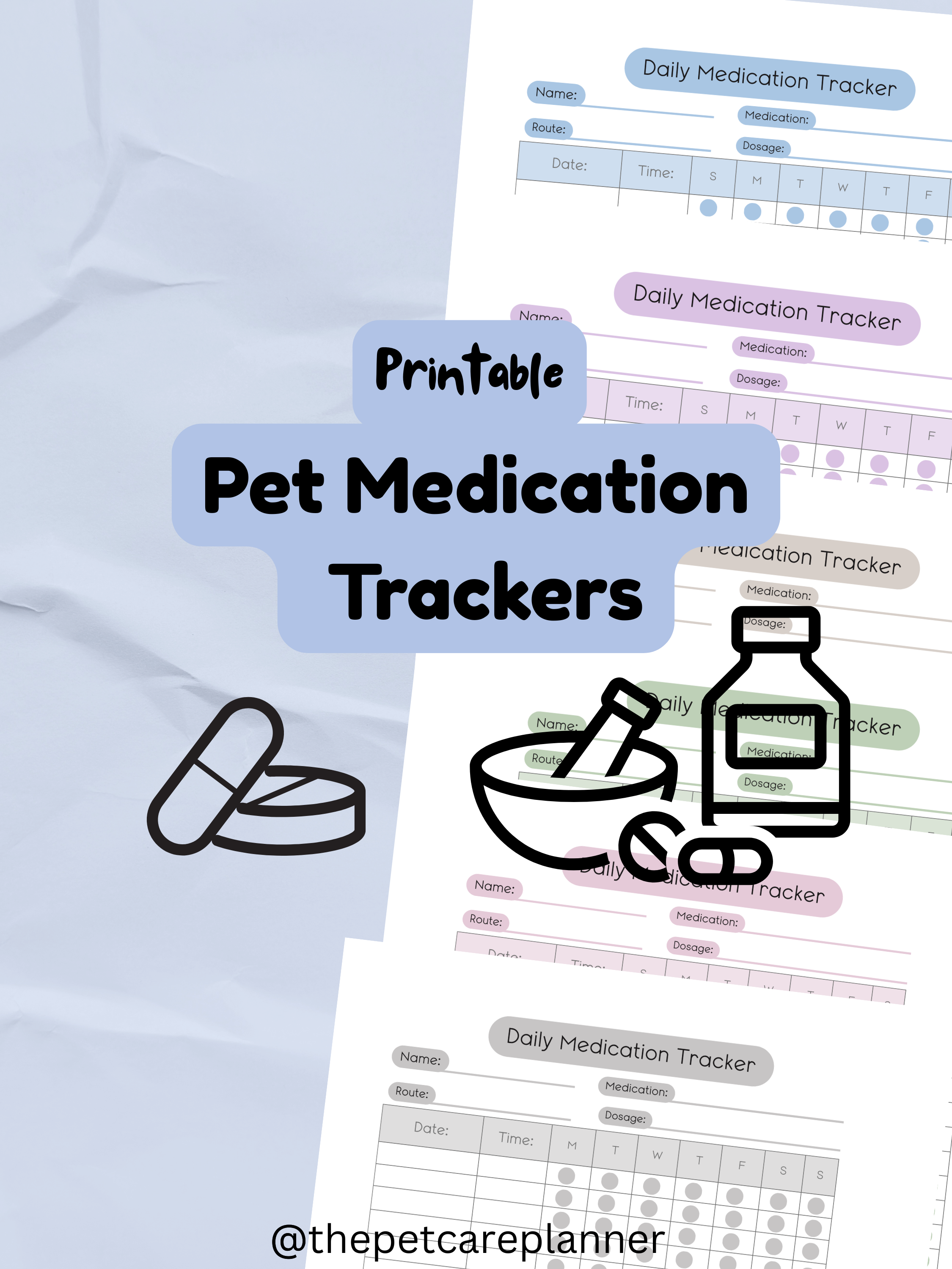 Pet Medication Templates: Printable | PDF